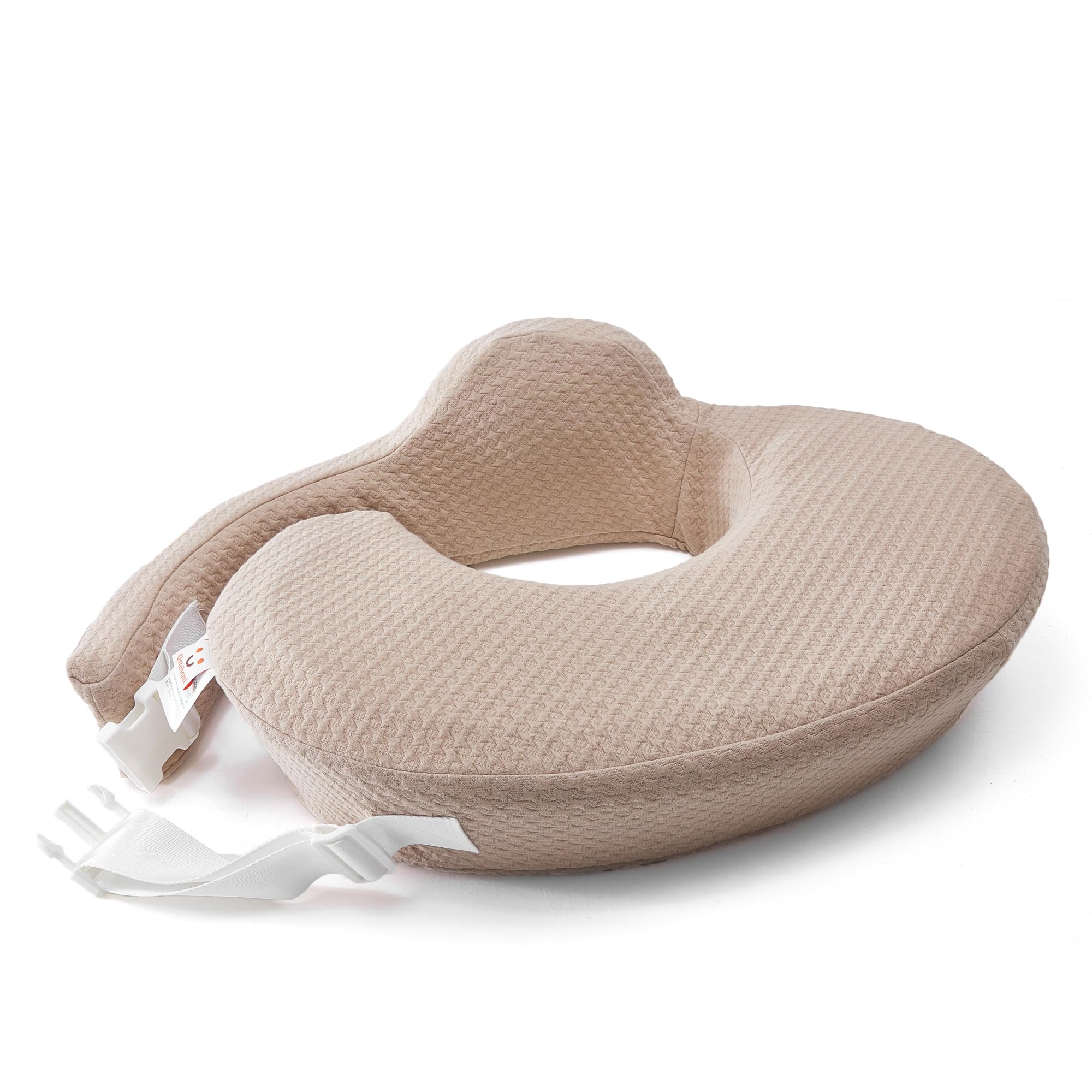 **Ergonomic Nursing Pillow for Breastfeeding – Waterproof Lining, Removable Pillowcase & Memory Foam Support – Large Comfortable Feeding Pillow (Brown) – Perfect for New Moms, Baby Bonding & Pain Relief**