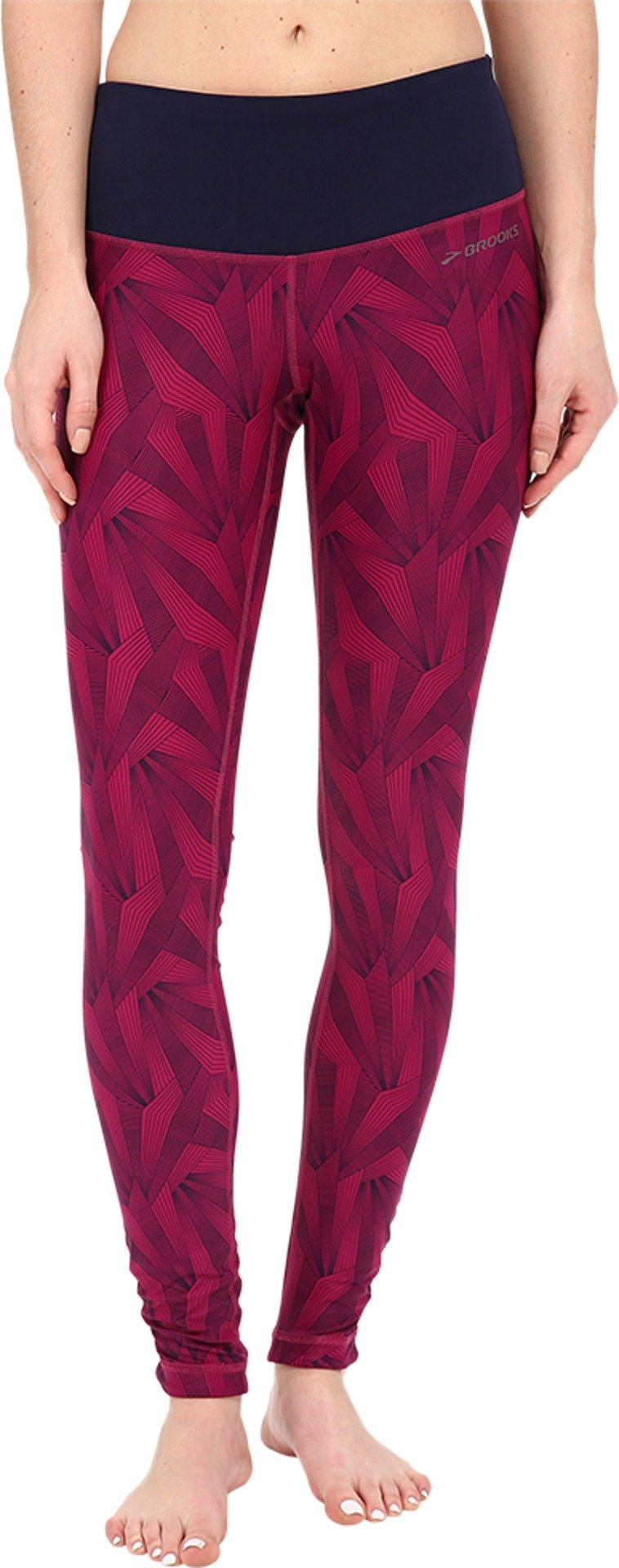 Brooks Women's Greenlight Tights SE - High-Performance Running Tights in Little Sunshine/Currant, Size LG (US 12-14) X 28