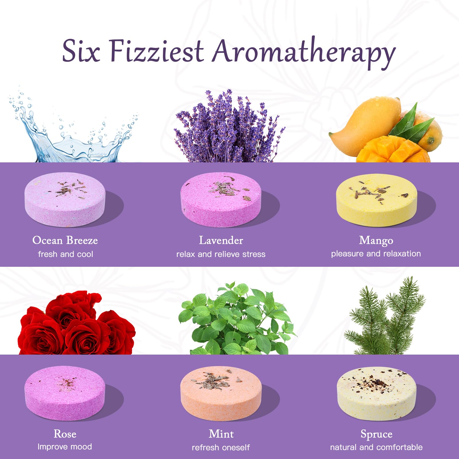 Funny Aromatherapy Shower Steamers for Women - 6 Pack Essential Oil Shower Tablets, Unique Birthday Gift for Wife, Girlfriend, Mother - Perfect for Relaxation, Thanksgiving, Christmas & Mother's Day Gifts