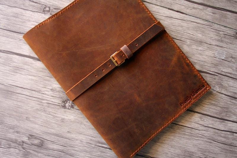 Custom Engraved Leather iPad Pro 12.9 Case Sleeve - Premium Protective Cover for Apple iPad Pro 12.9 Inch (2021-2024 Models) - Perfect for Business, Travel & Home Office Use