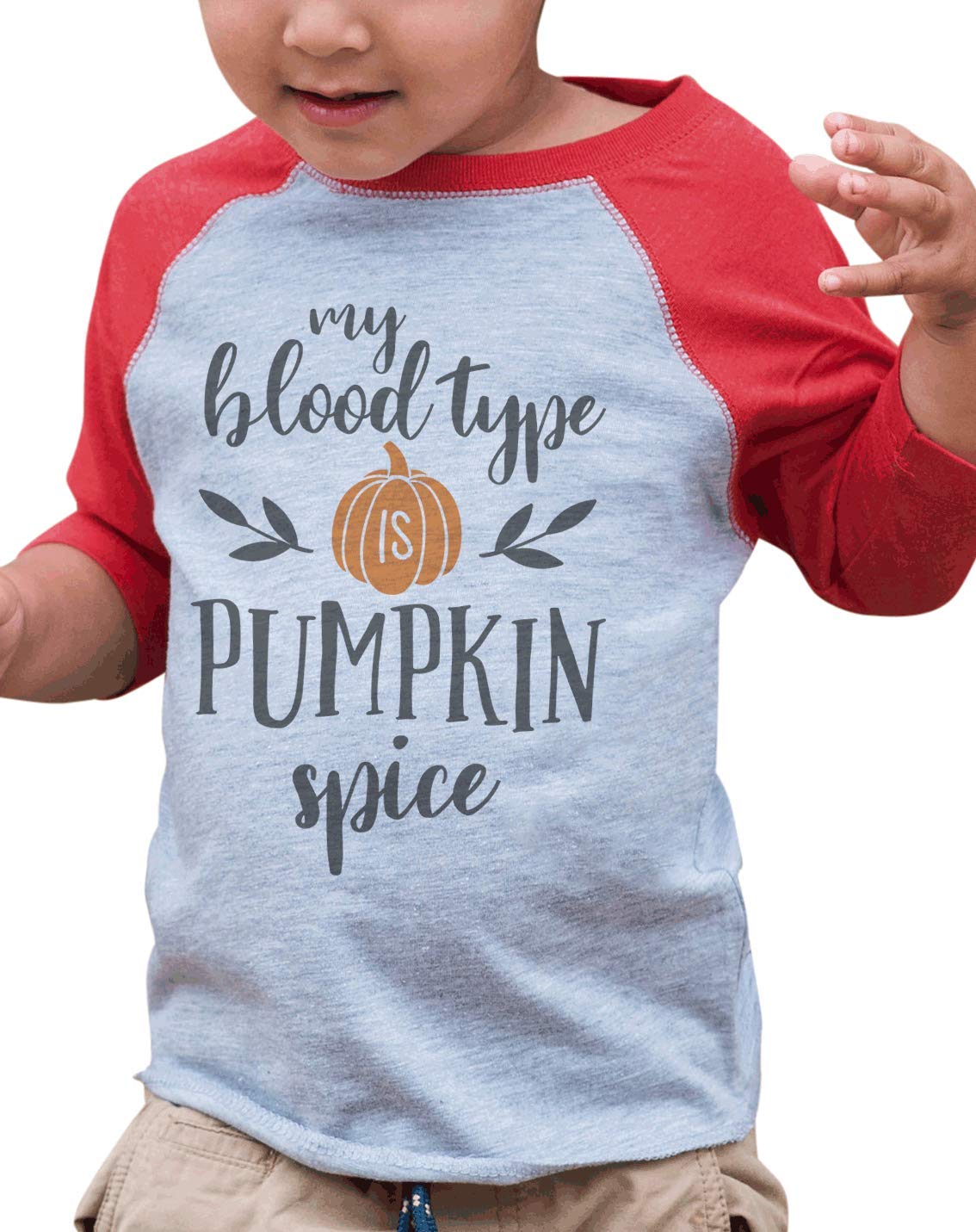 7 Ate 9 Apparel Kids Funny Pumpkin Spice T-Shirt - Cute Halloween Fall Outfit for Boys & Girls