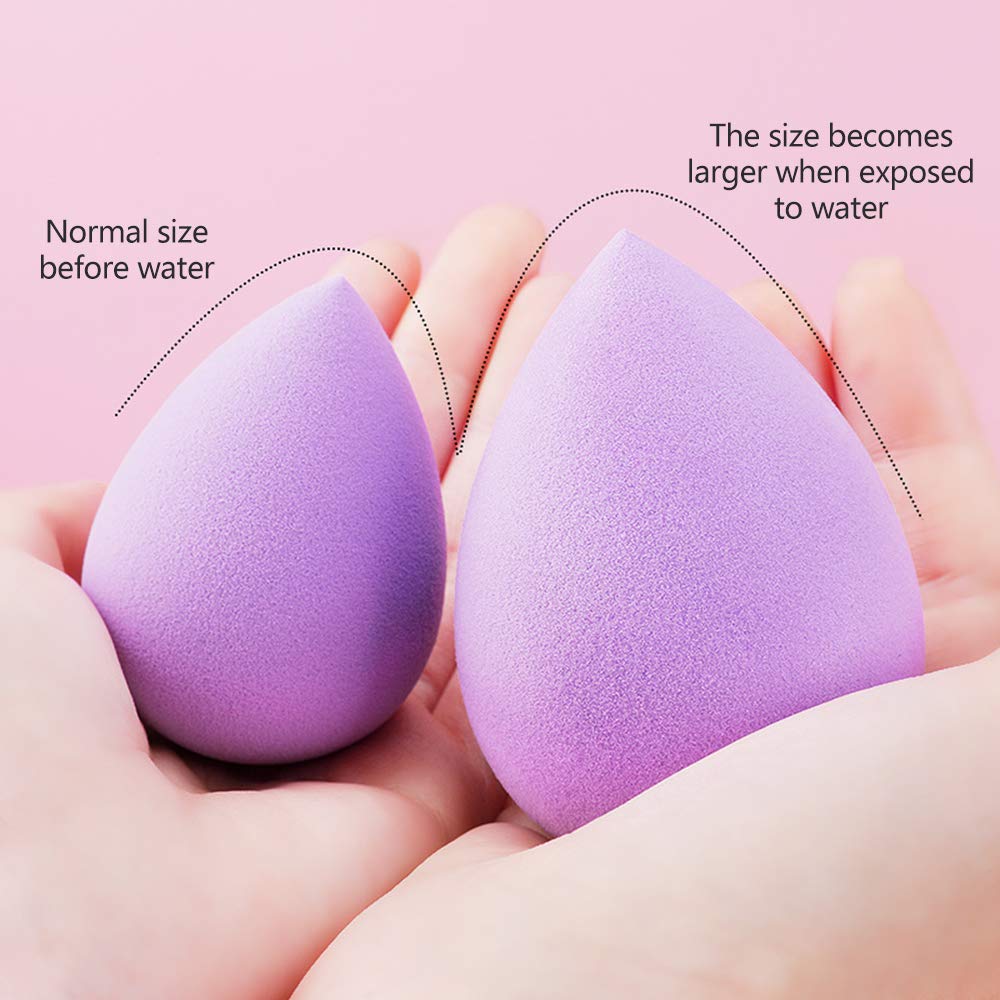 Beauty Blender Sponge - Dry & Wet Makeup Sponge Puff for Foundation & Concealer Application - Perfect for Flawless Makeup Blending at Home or On-the-Go