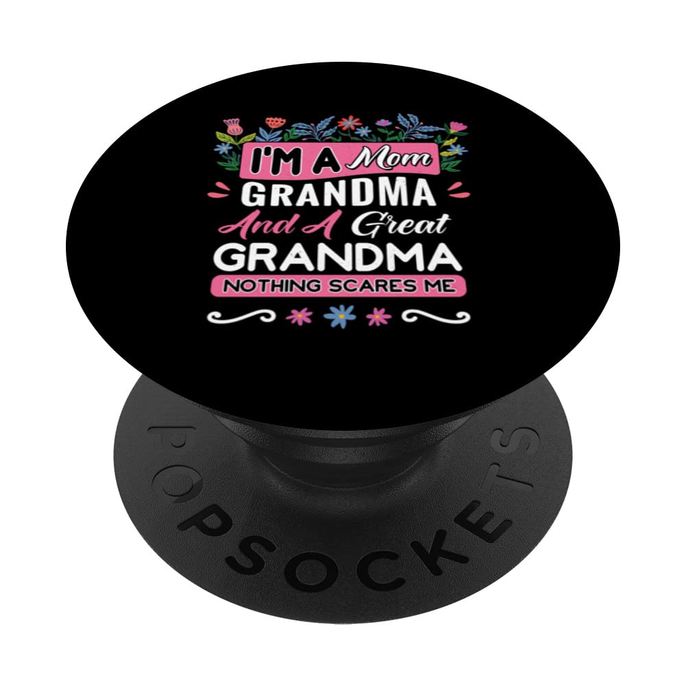 Custom Great Grandma Pregnancy Announcement T-Shirt & Swappable PopGrip for Grandkids - Perfect Gender Reveal & Family Celebration Gift