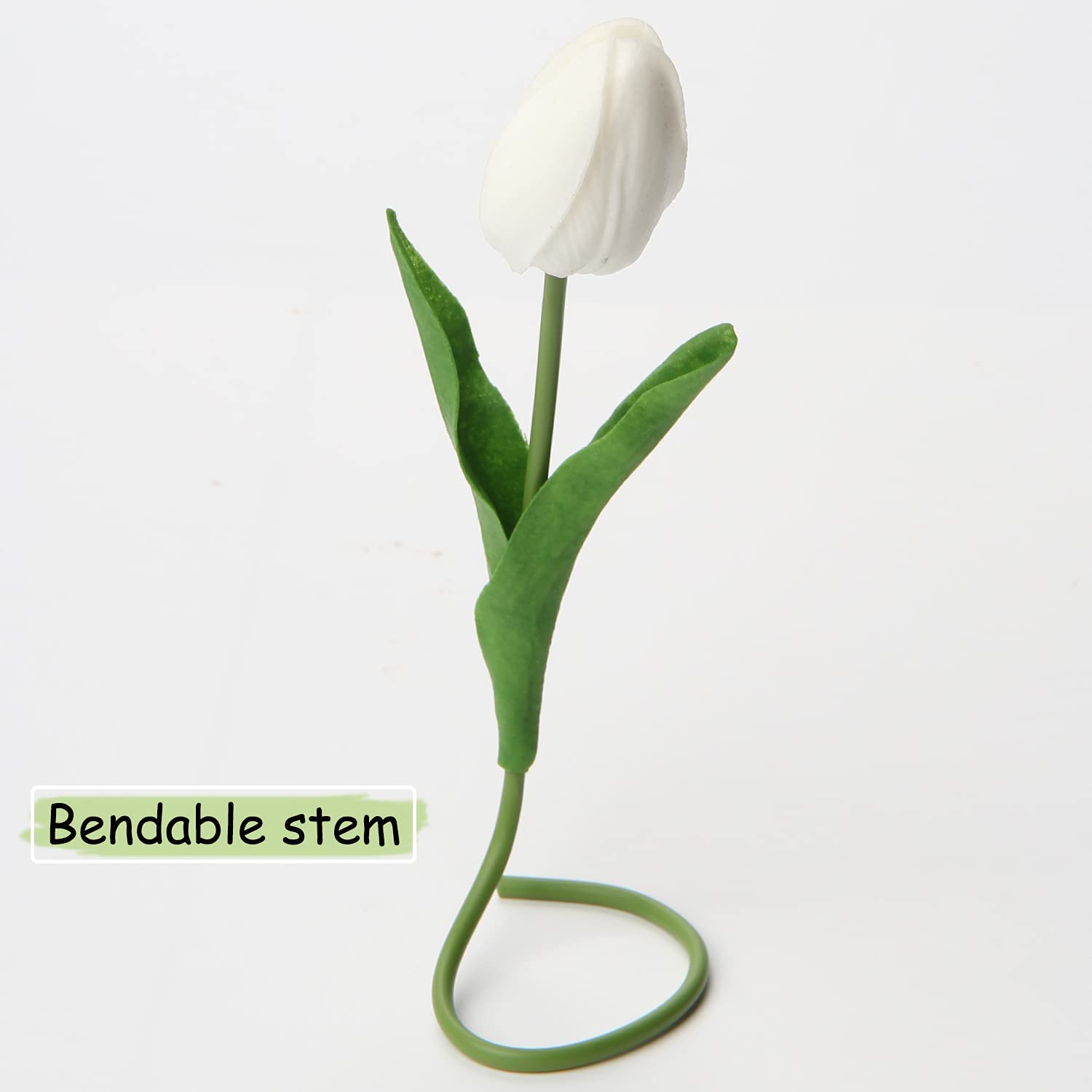 20 Pcs Real Touch Artificial Tulips - 13.5