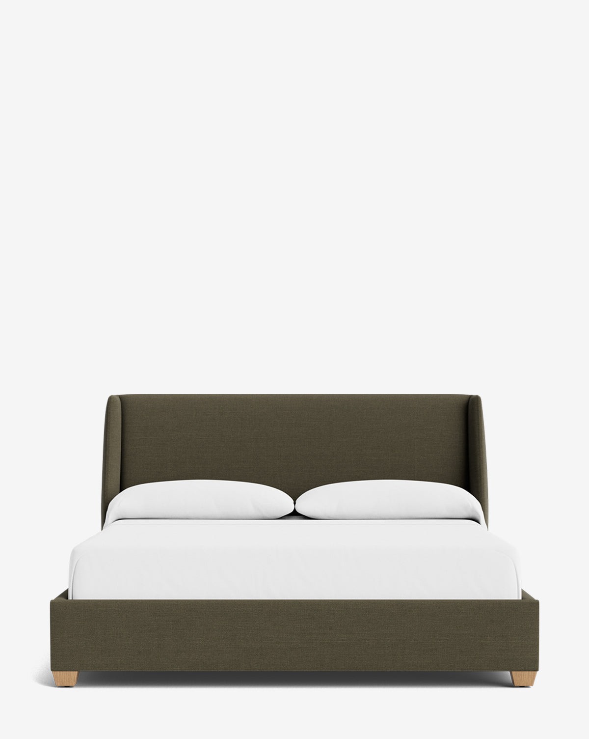 Walt Bed Low Headboard - Modern Minimalist Bed Frame for Small Spaces - Perfect for Apartments, Dorms & Guest Rooms