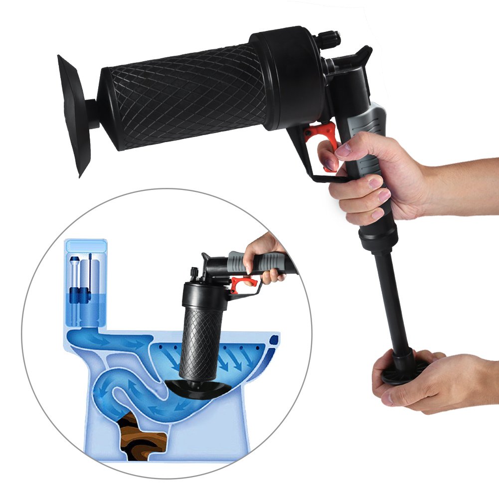TOPINCN Drain Blaster - High Pressure Air Powered Drain Opener Tool for Clogged Toilet, Bathtub & Sink Pipes - Perfect for Home Plumbing Maintenance & Emergency Clog Removal