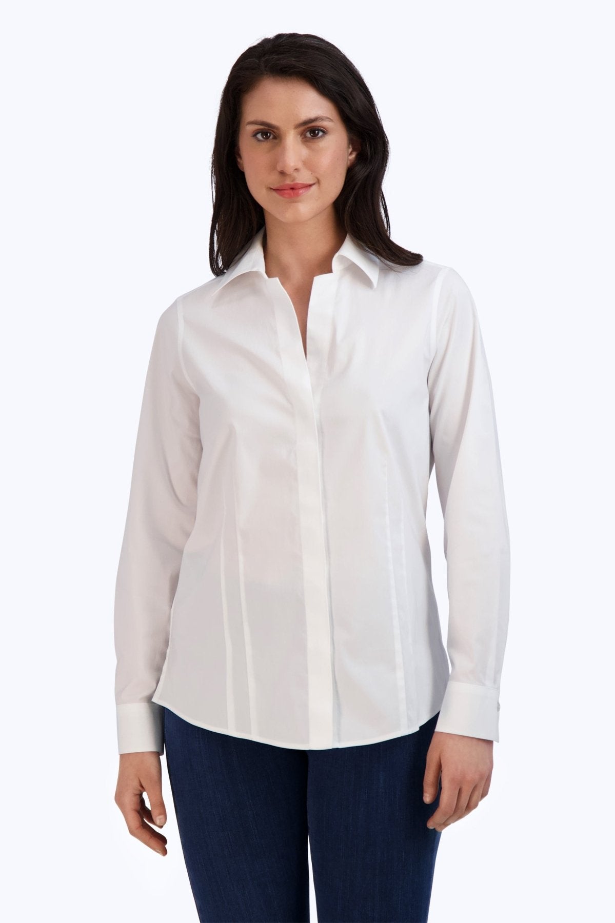 Taylor No Iron Stretch Long Sleeve Shirt for Men - Wrinkle-Free Comfort Fit Business Casual Dress Shirt - Perfect for Office, Travel & Formal Occasions