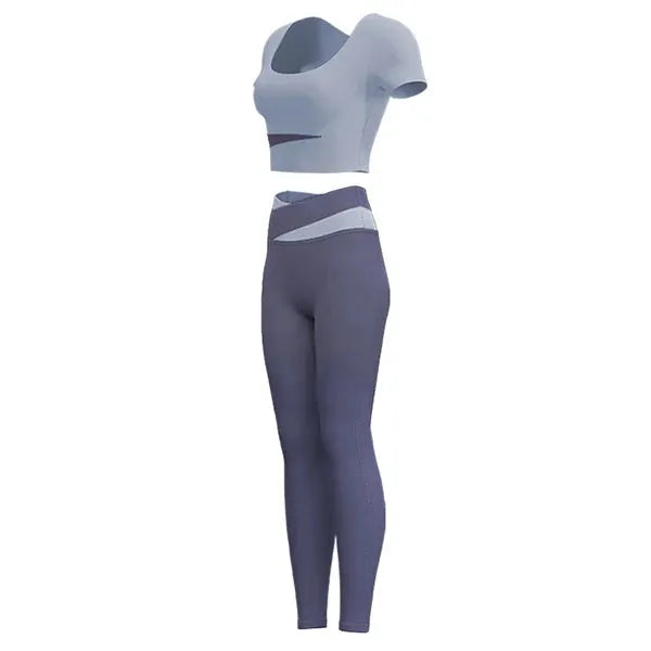 Women's Yoga Set - Sexy Sports Bra & High Waist Leggings 2-Piece Workout Outfit | Gym Clothes for Yoga, Pilates & Fitness Training | Breathable Athletic Sportswear for Women