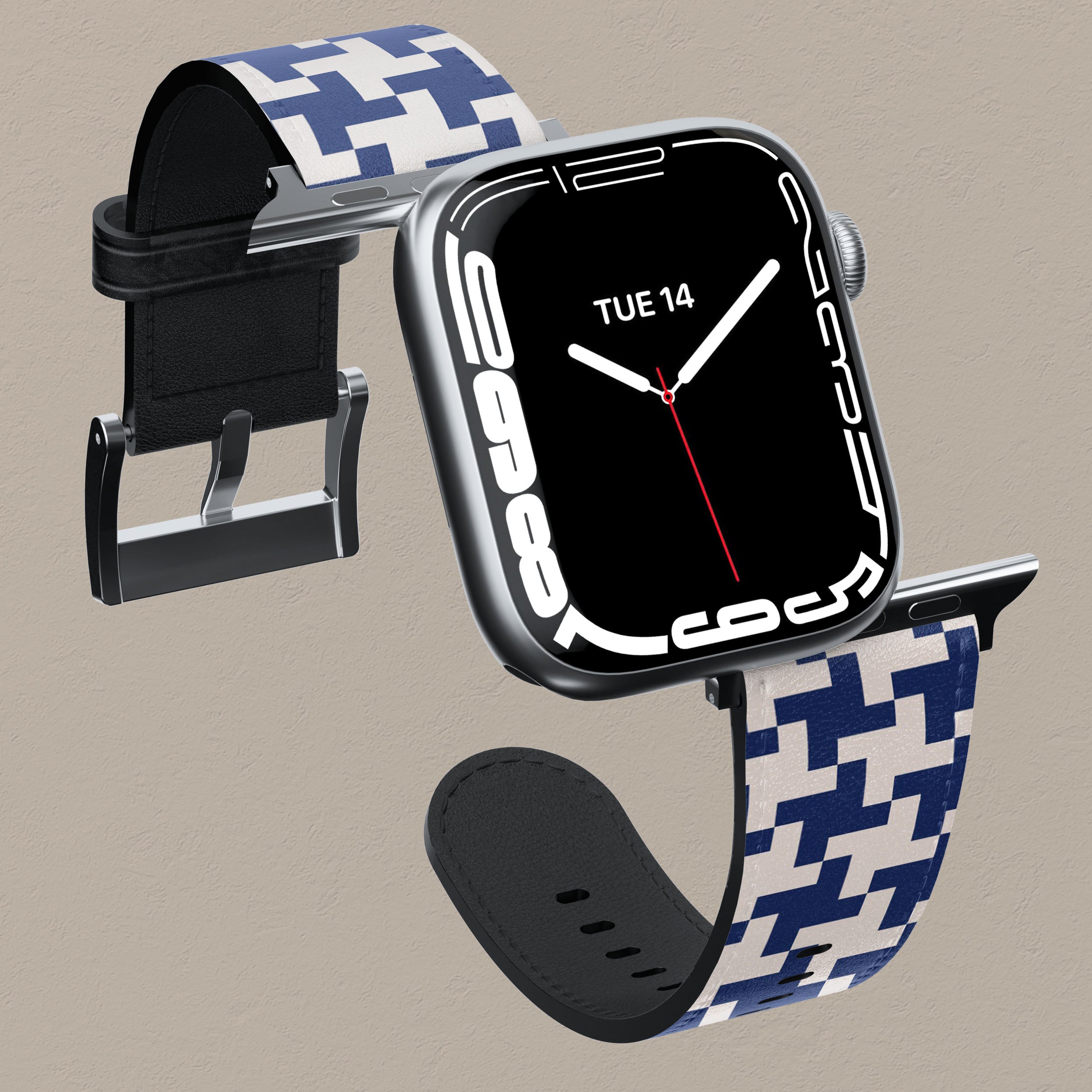 Premium Blue Glen Plaid Apple Watch Band - Stylish & Durable Replacement Strap for Apple Watch Series 1-9 - Perfect for Work, Gym & Everyday Wear