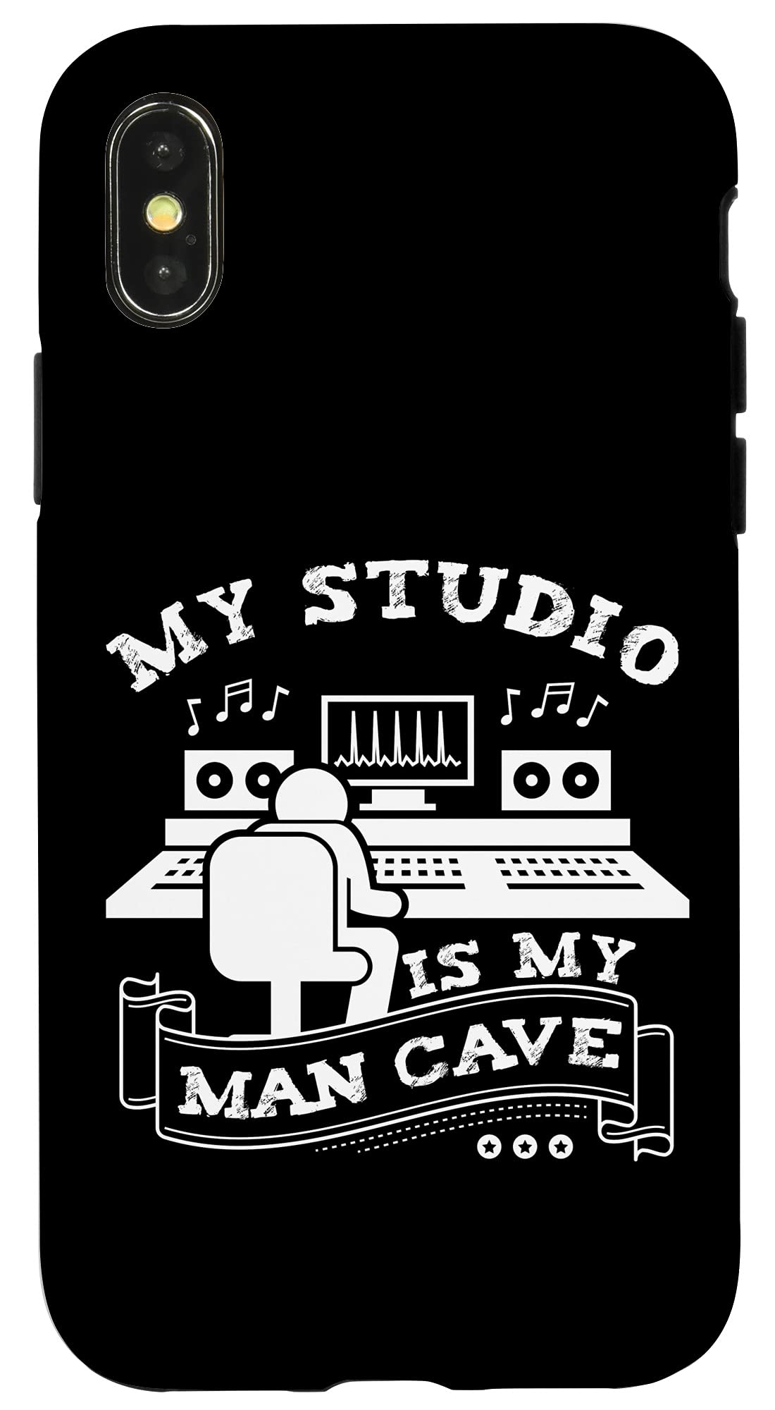 iPhone X/XS DJ Beat Maker Music Producer Case - Durable Protective Cover for Studio & Man Cave - Perfect for Music Production & DJing
