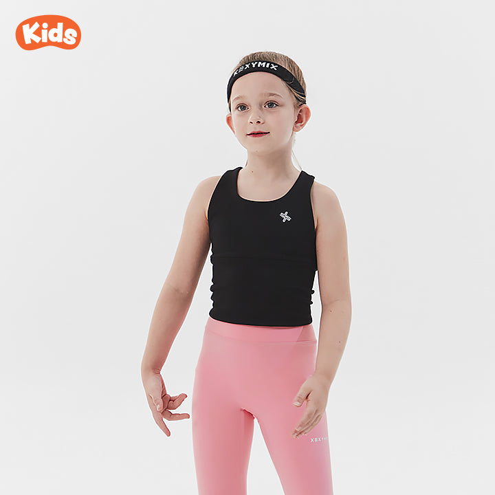 XELLA™ Kids Crop Bra Top - Comfortable & Breathable Sports Bra for Girls - Perfect for Yoga, Dance & Active Play
