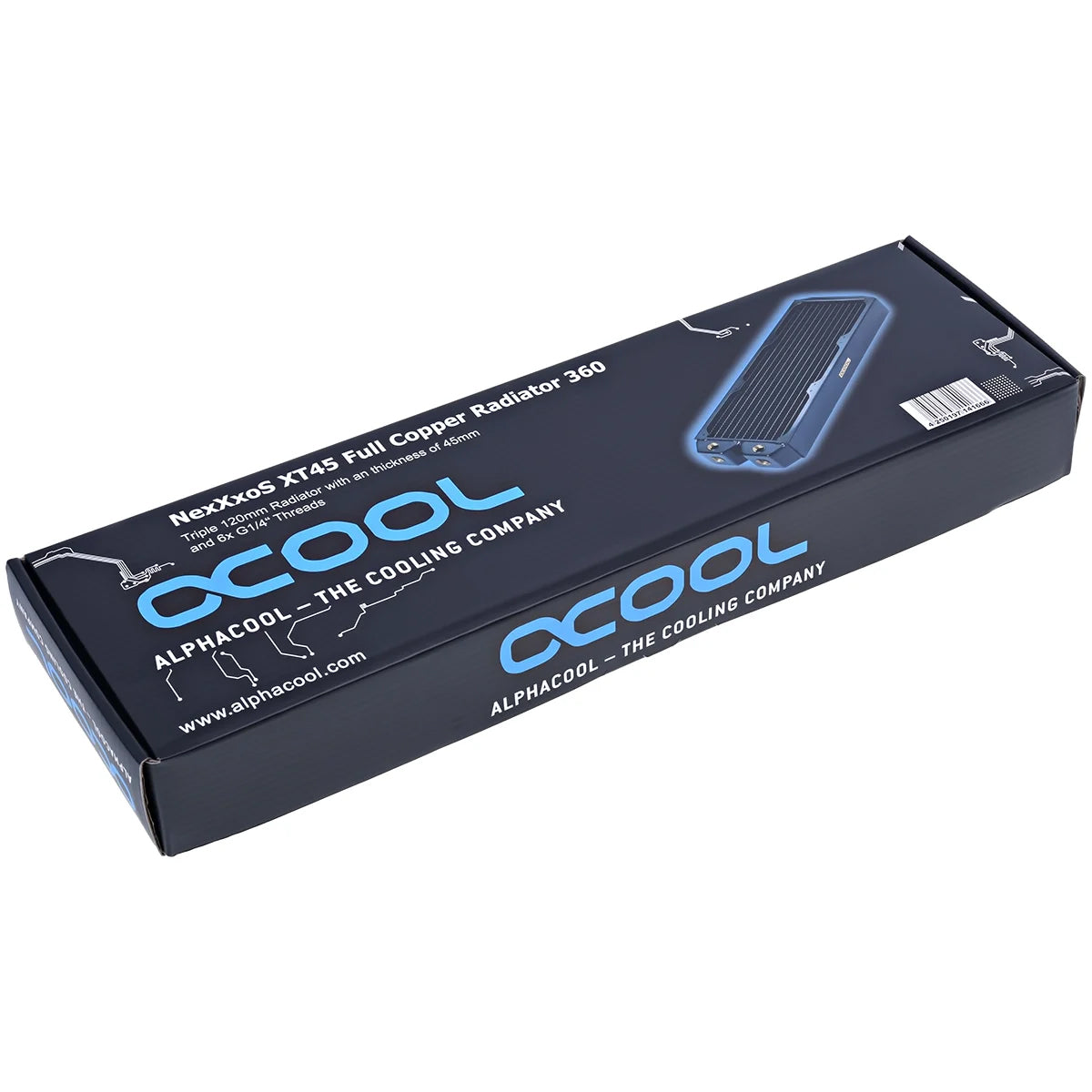 Alphacool NexXxoS XT45 360mm Full Copper Radiator - High Performance PC Water Cooling Solution for Gaming Rigs and Workstations
