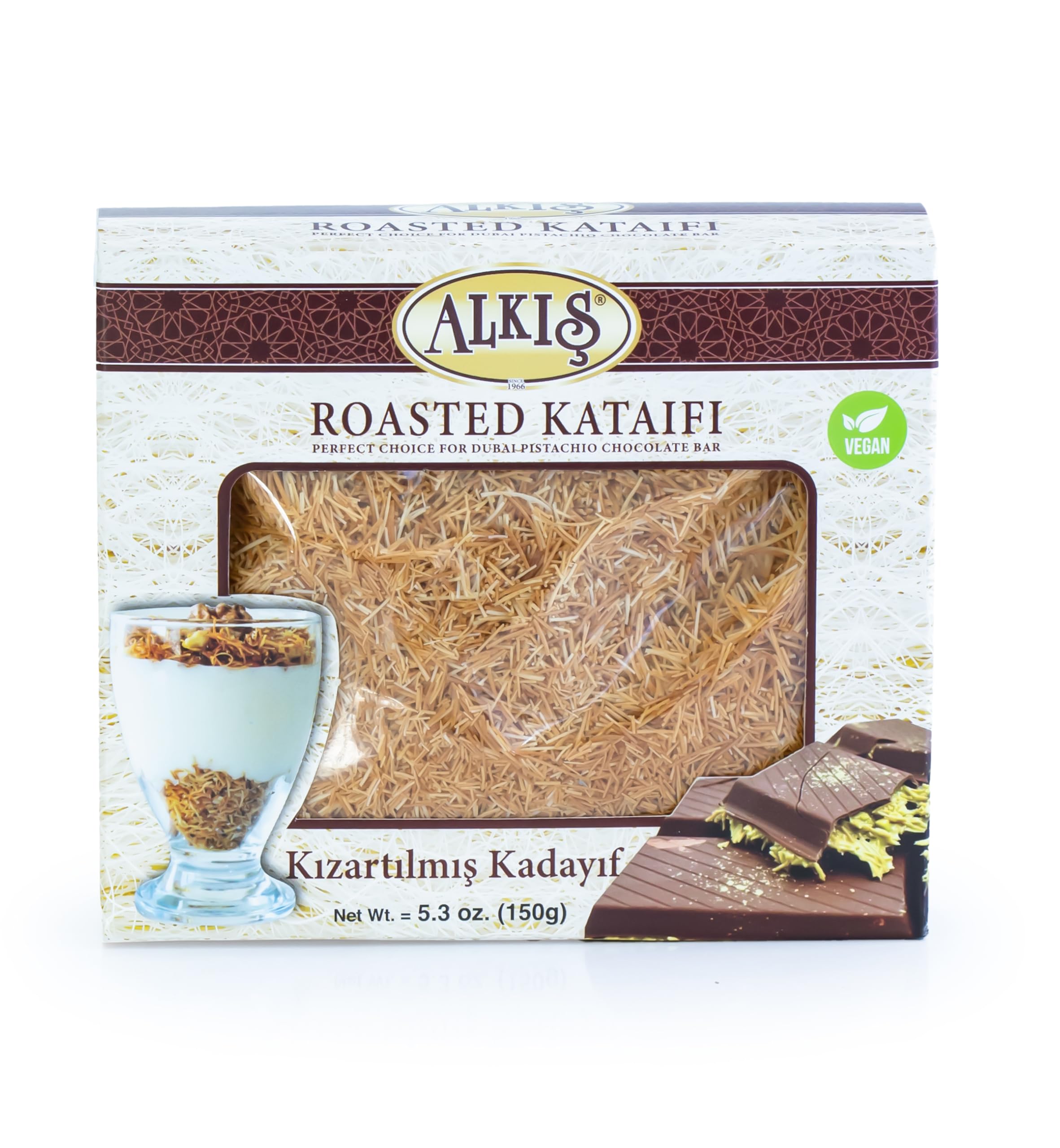 Premium Roasted Kataifi 5.3 oz (150g) - Shredded Fillo Dough for Dubai Chocolate Bar Pistachio, Knafeh & Baklava - Perfect for Middle Eastern Desserts & Pastry Making