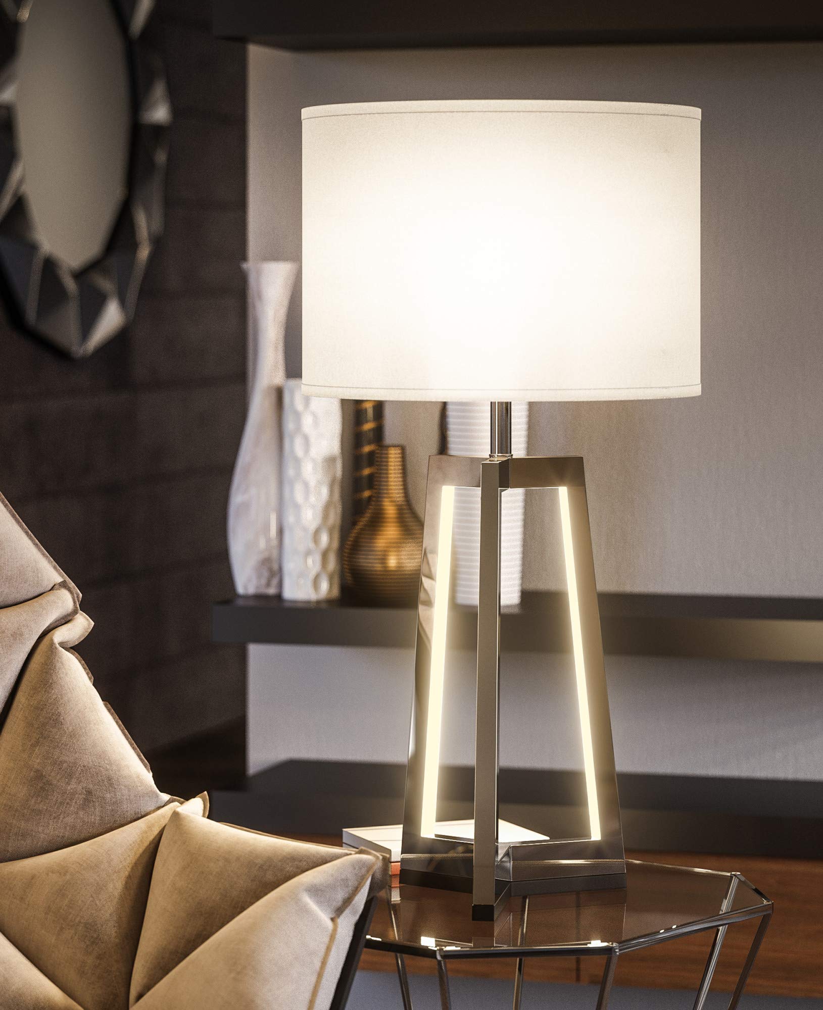Lite Source Pax Table Lamp - Modern LED Desk Light for Home Office, Bedroom, and Study Room - Adjustable Brightness & Energy Efficient Lighting Solution