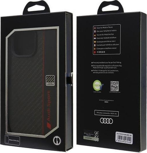 Premium Audi Carbon Fiber Hard Case for iPhone 16 Pro Max 6.9