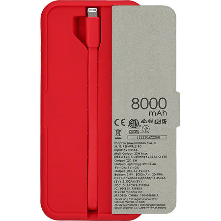 Supreme Mophie Powerstation Plus XL Portable Charger - 10000mAh High Capacity Battery Pack for iPhone, Samsung & More - Perfect for Travel, Camping & Emergency Power Backup