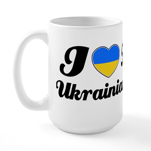 White - I Love My Ukrainian Wife Large Mug