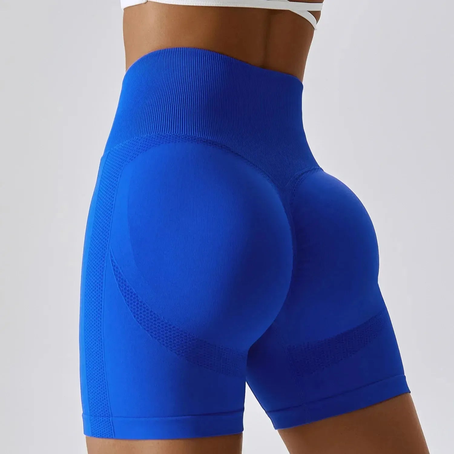High Waist Seamless Workout Shorts for Women - Push Up Booty Scrunch Biker Yoga Pants - Perfect for Gym, Running & Home Fitness