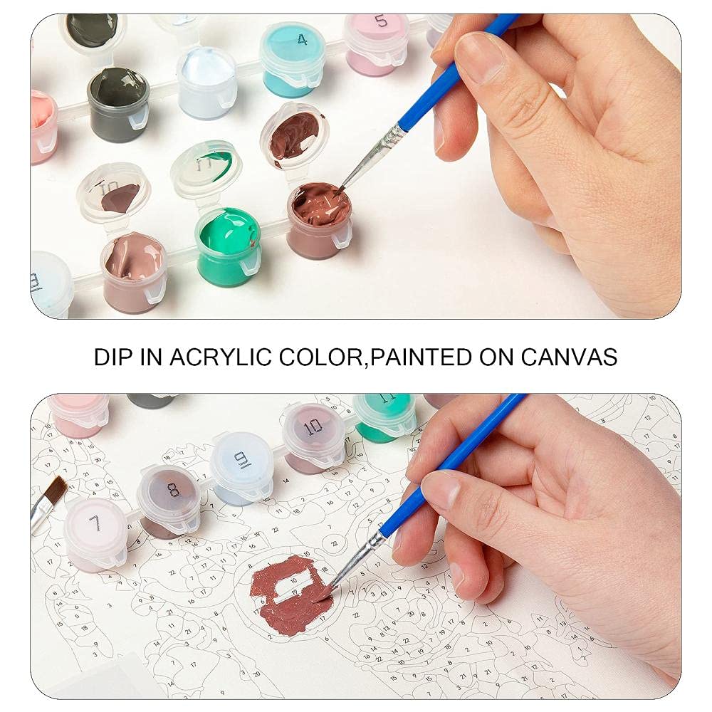 Jesus Christian Religious Savior Paint by Numbers Kit for Kids & Adults - Beginner Drawing with Brushes - Perfect for Christmas Decor, Home Decorations & Thoughtful Gifts | Ideal for Family Bonding, Sunday School Activities & Holiday Crafting