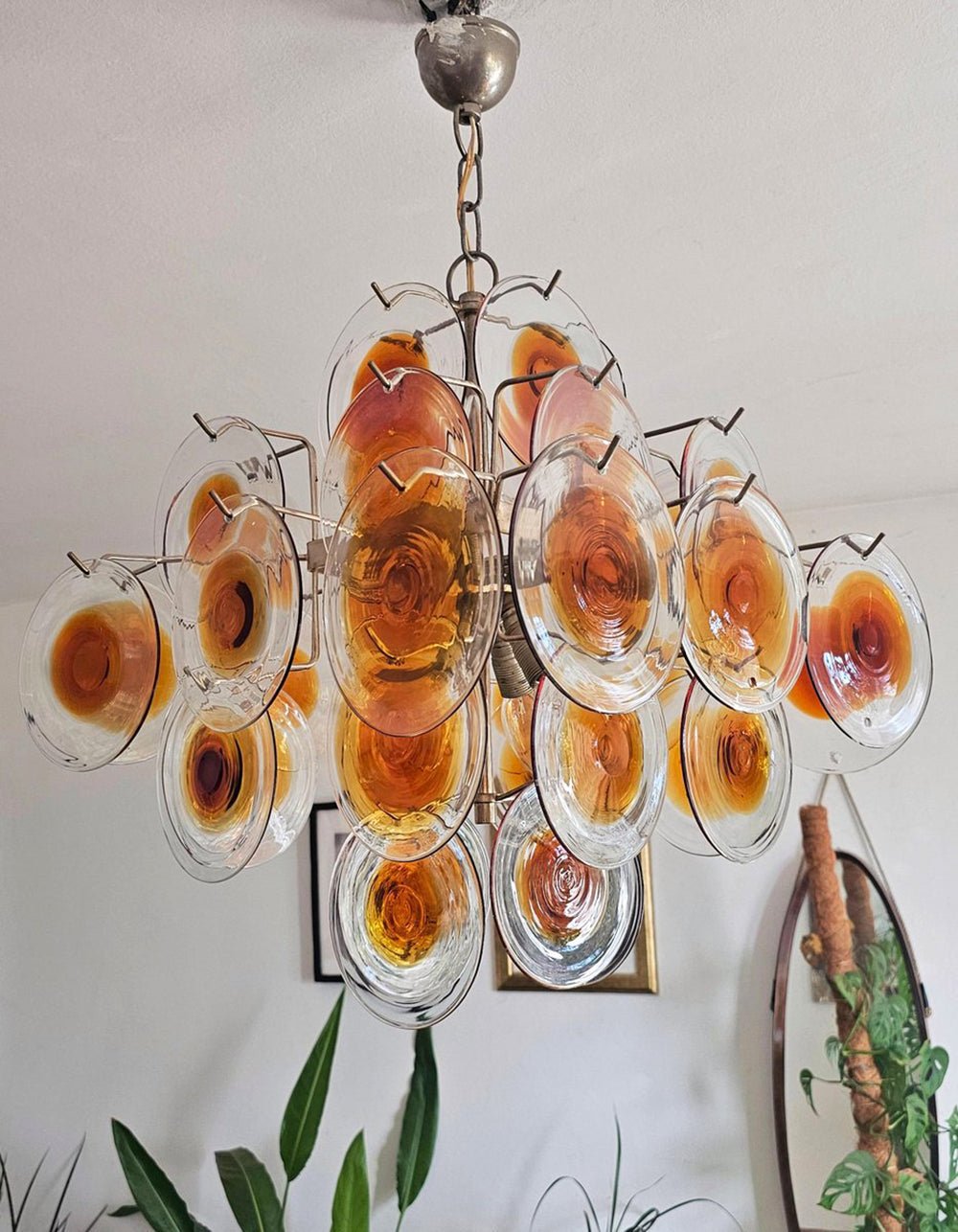 Luxury Mazzega Vistosi Murano Glass Chandelier - Italian Handcrafted Crystal Ceiling Light Fixture for Dining Room, Living Room & Foyer Decor