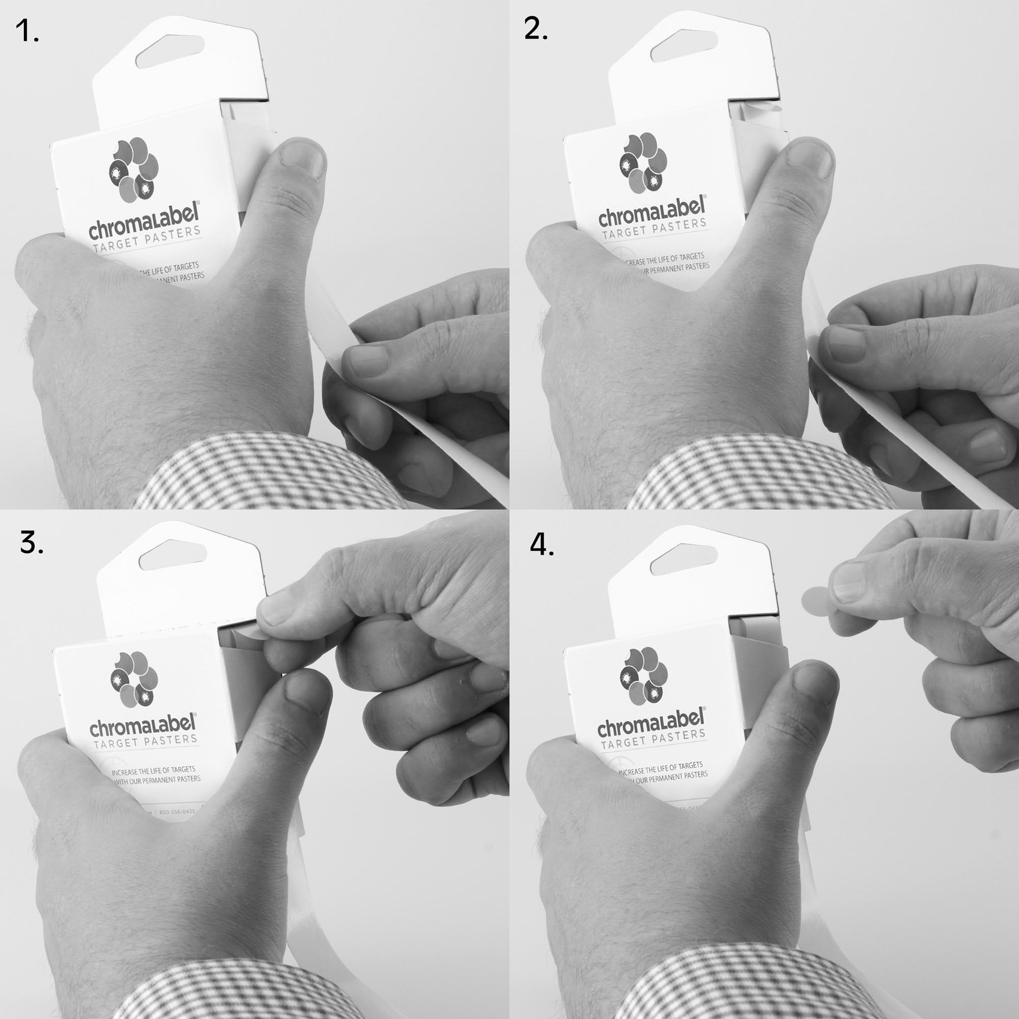 ChromaLabel Shooting Targets - 1000 Round Labels for Marksmanship & Training