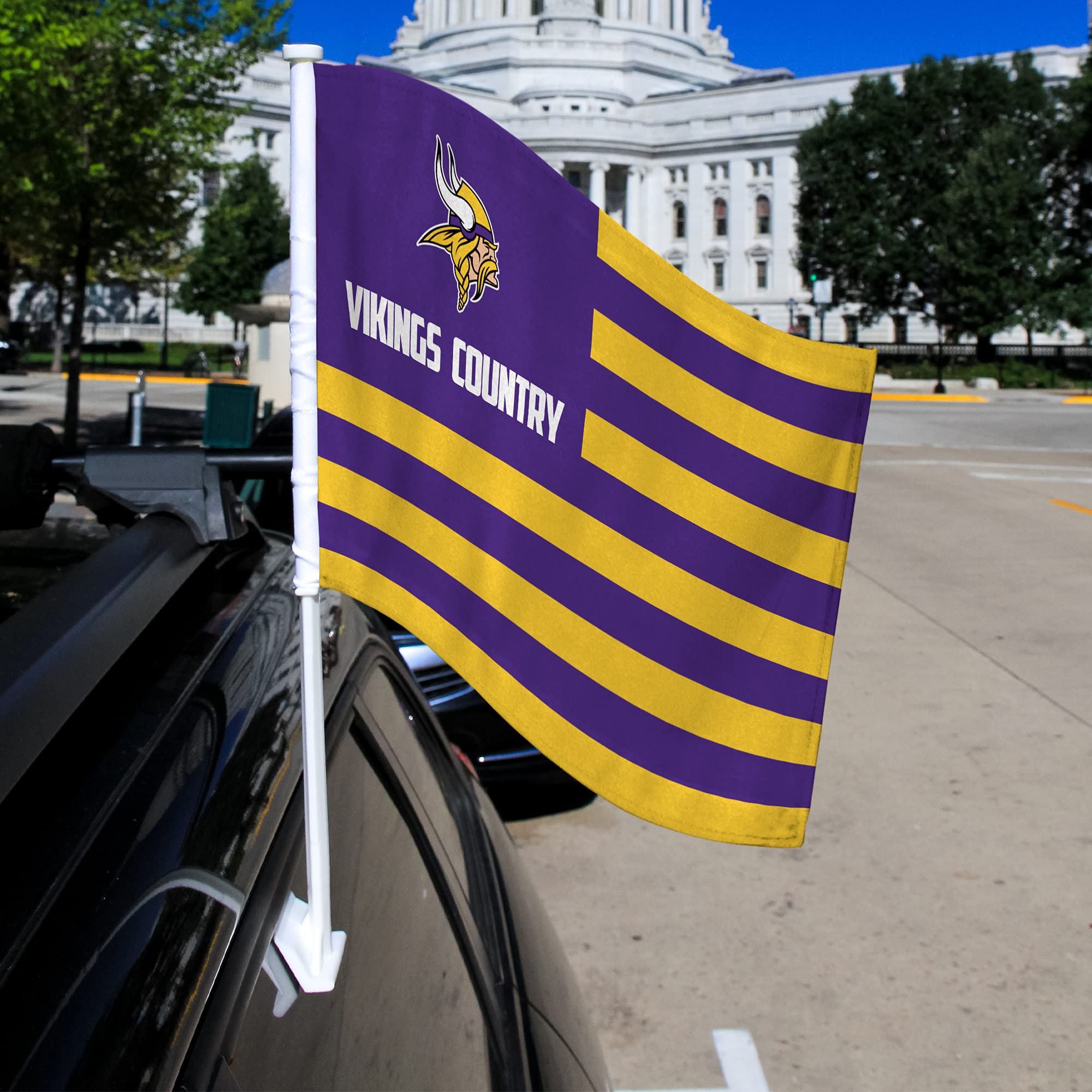 NFL Car Flag Double Sided - Officially Licensed Team Logo - Durable Polyester Car Accessory for Game Day Tailgating, Road Trips & Showing Team Spirit