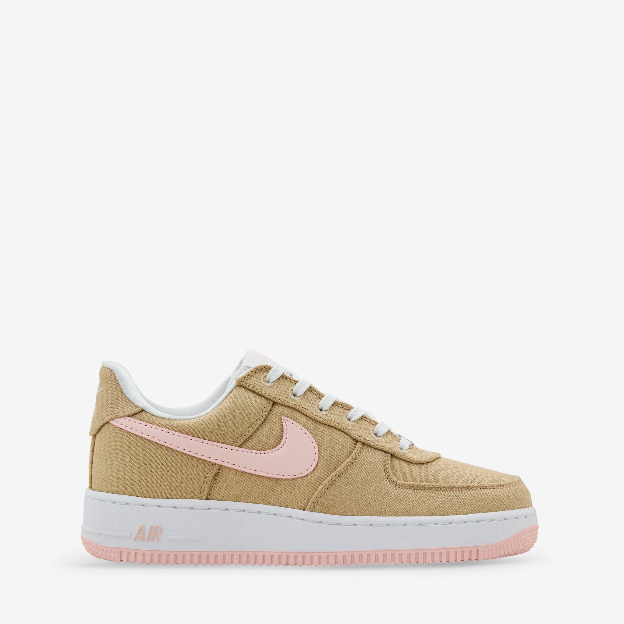 Nike Air Force 1 Retro Linen Sneakers in White & Atmosphere - Classic Basketball Shoes for Men & Women | Perfect for Casual Wear, Street Style & Sneaker Collection