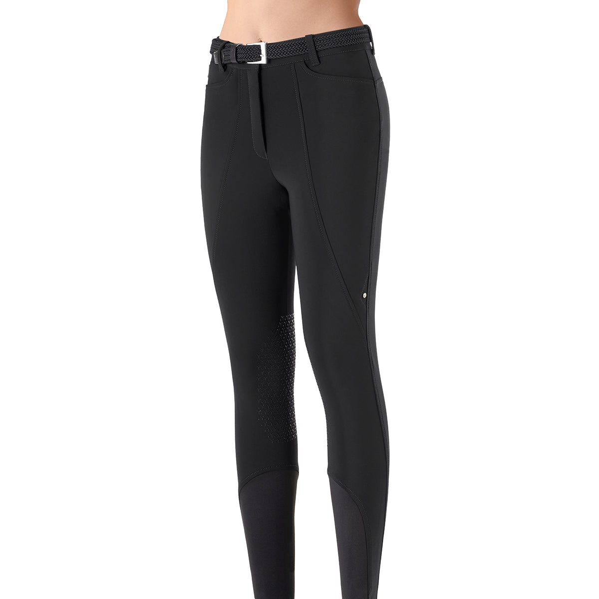 Equiline Women's High Waist Knee Grip Breech Riding Pants - Lightweight & Flexible for Equestrian Sports, Horseback Riding & Outdoor Activities