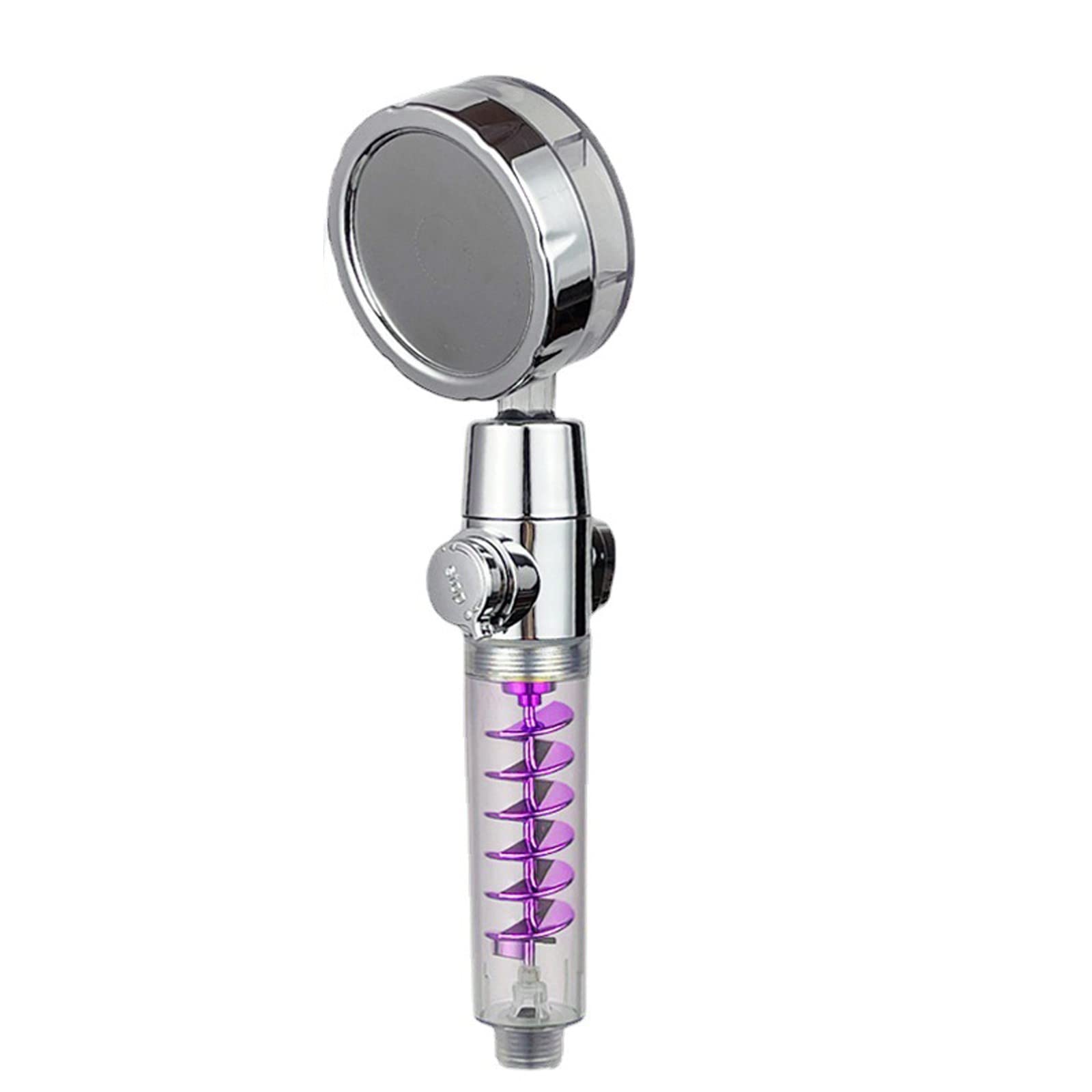 McKellogg 360° Turbo Spa Shower Head - 3 Mode Handheld Shower with Hydro Massage - High Pressure Water Saving Bathroom Accessory (Purple) - Perfect for Relaxation, Spa Experience & Water Conservation