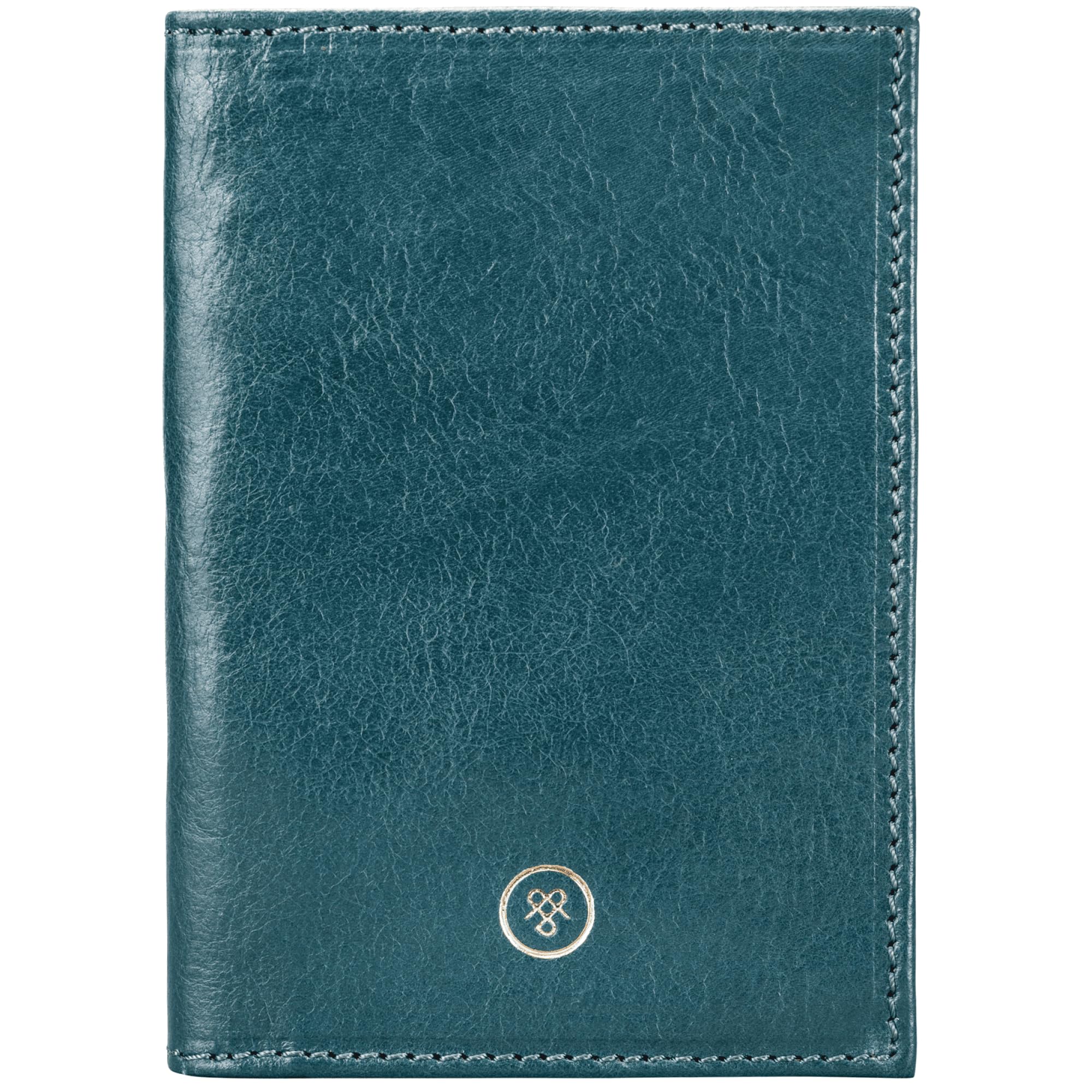 Maxwell Scott Personalized Luxury Leather Passport Holder - The Prato in Petrol Blue | RFID Blocking Travel Wallet for Men & Women | Perfect for Business Trips & Vacation Travel Accessories