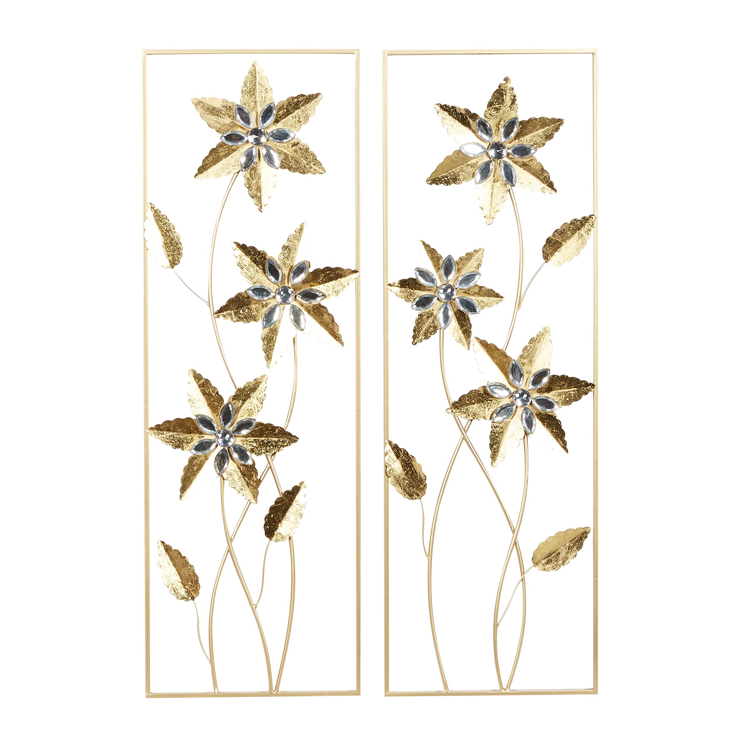 Modern Gold Metal Wall Art Set of 2 - 12