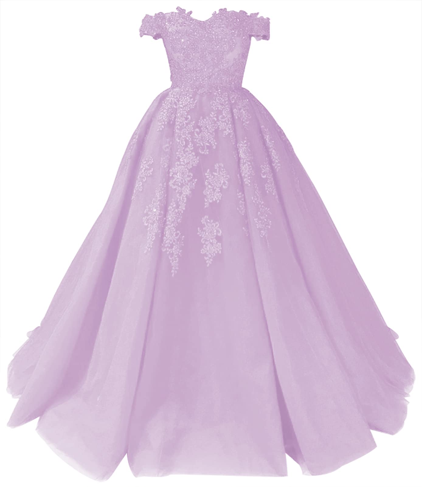 Elegant Long Quinceanera Dress with Off-Shoulder Lace Design - Formal Evening Gown for Prom, Homecoming & Special Occasions