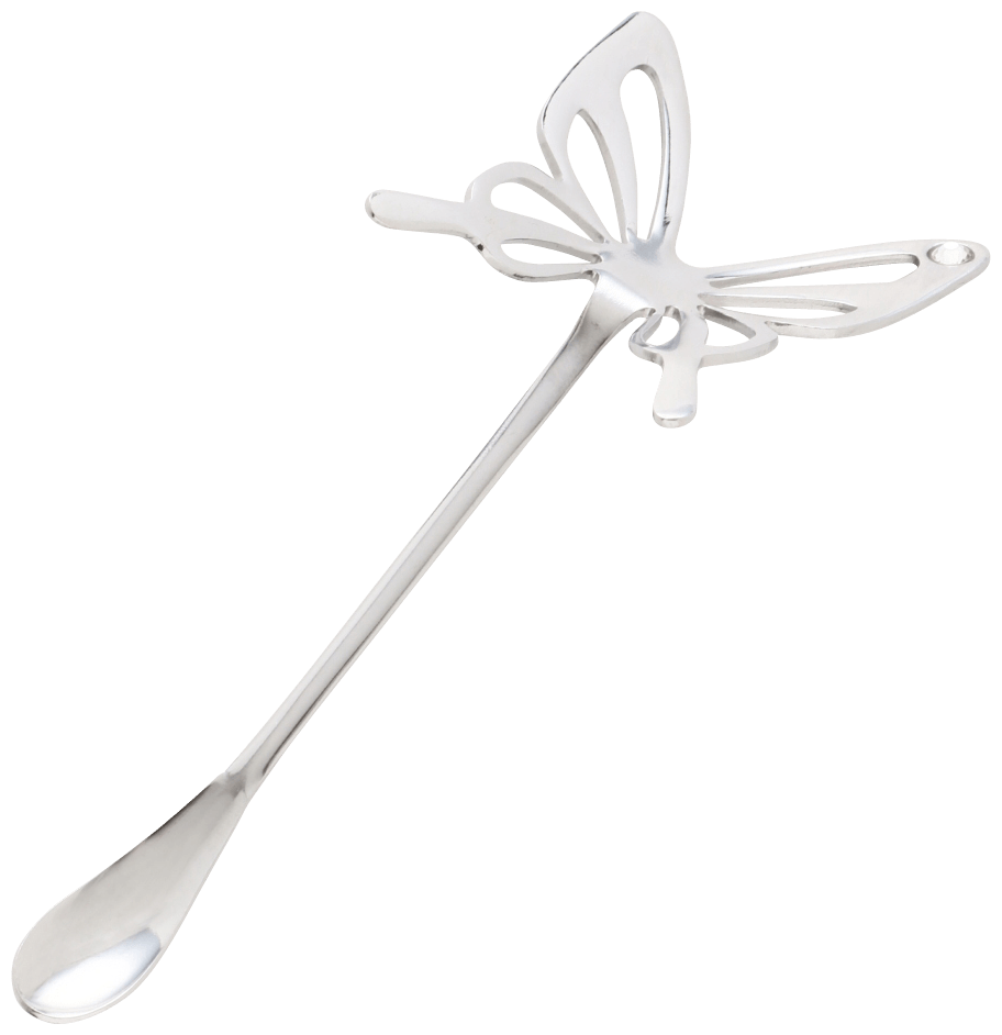 Butterfly Muddler Silver - Premium Stainless Steel Cocktail Mixing Tool for Bars, Home & Outdoor Use - Perfect for Mojitos, Mint Juleps & Mixed Drinks