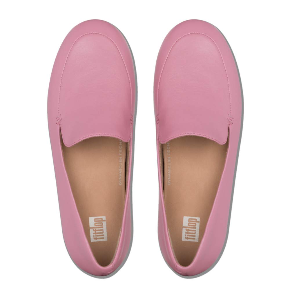 FitFlop Women's Lena Pearlized Loafers - Comfortable Slip-On Flat Shoes for Women with Arch Support | Perfect for Work, Travel & Everyday Wear
