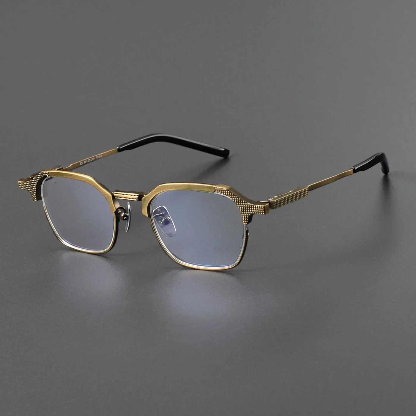 Stylish Unisex Full Rim Flat Top Square Titanium Eyeglasses Frame 490420 - Perfect for Work, Reading & Fashion Accessories