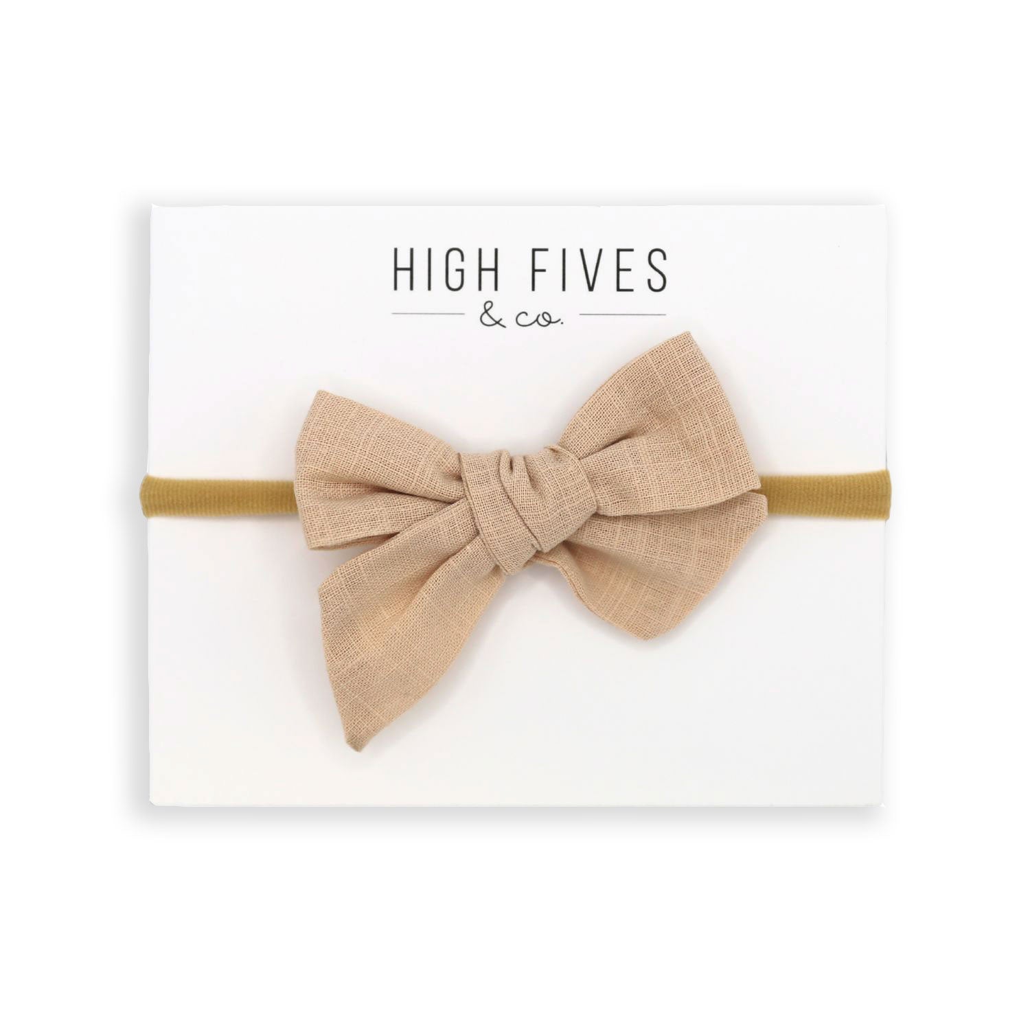 Linen Bow Nylon Headband for Women - Soft Stretch Hair Accessories for Workout, Yoga, and Everyday Style