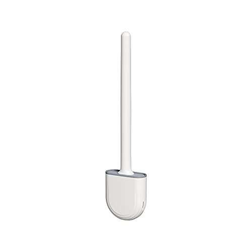 Deep-Cleaning Toilet Brush with Non-Slip Long Handle - Bathroom Cleaning Tool for Stubborn Stains & Hard-to-Reach Corners - White (1 Pack) - Perfect for Home, Hotel & Office Restroom Hygiene