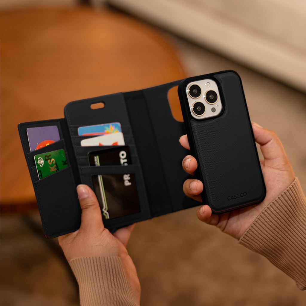 iPhone 16 Pro Max Leather Wallet Case with MagSafe - Sunset Blvd Color | Slim Protective Cover with Card Holder | Perfect for Travel, Work & Everyday Use