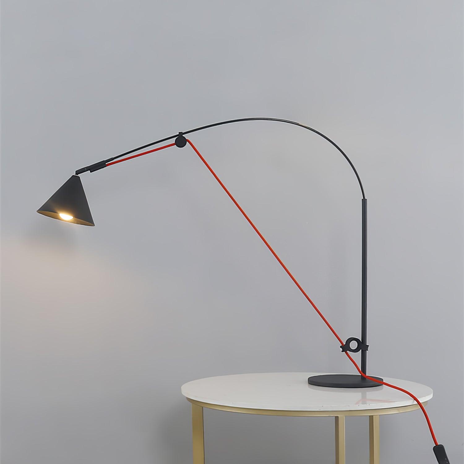 Ensure Black Table Lamp - Modern LED Desk Light for Home Office, Bedroom & Study - Perfect for Reading, Working & Decor