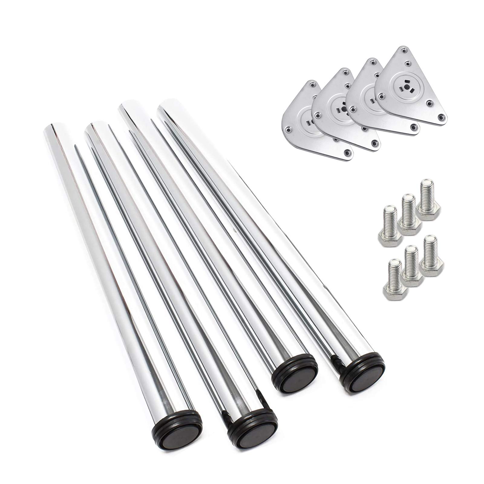 Adjustable Stainless Steel Furniture Legs - 2 Pack KKW Base Feet for Coffee Tables, Breakfast Bars, Sofas & More | Heavy Duty Support for Home & Office Use