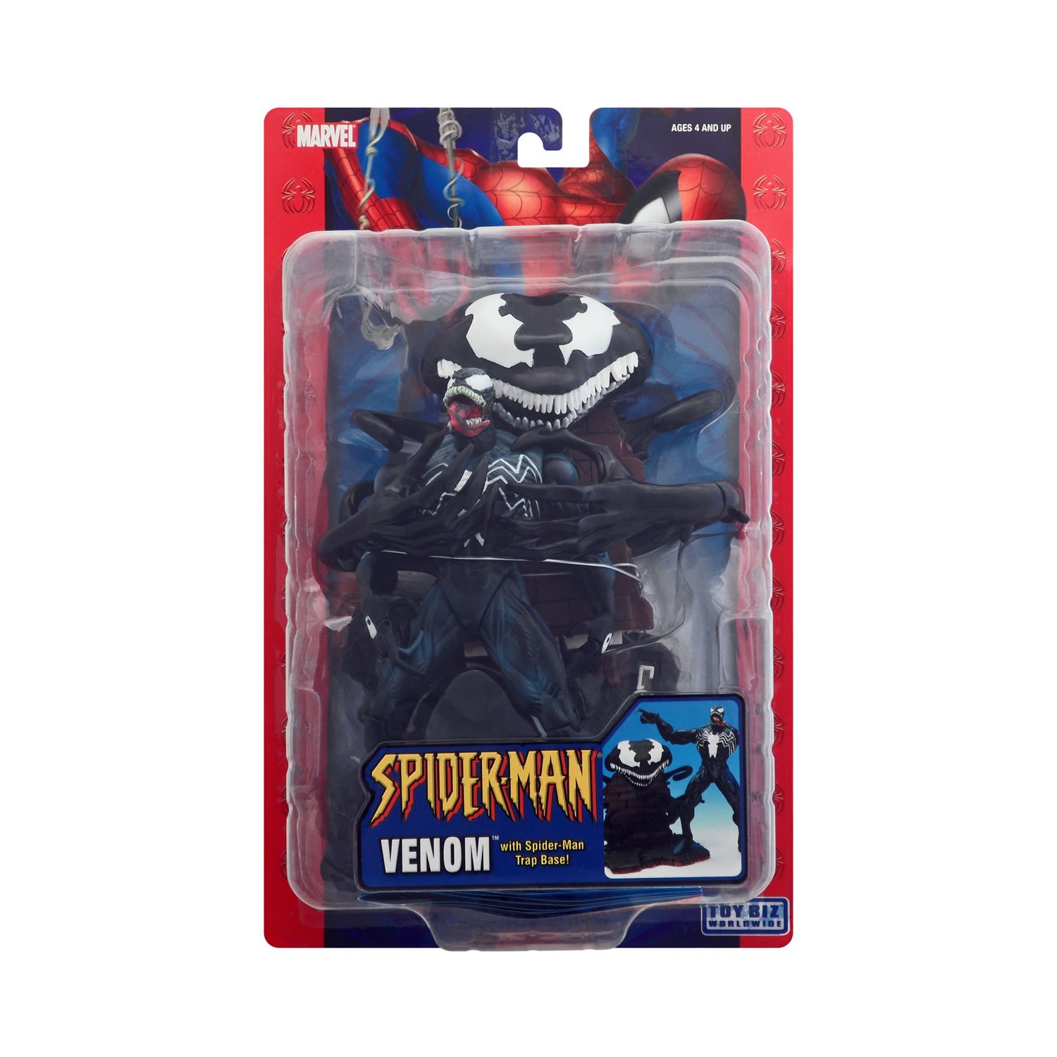 Spider-Man Classics Venom Action Figure with Trap Base - Collectible Marvel Superhero Toy for Display & Play | Perfect for Fans, Collectors & Kids