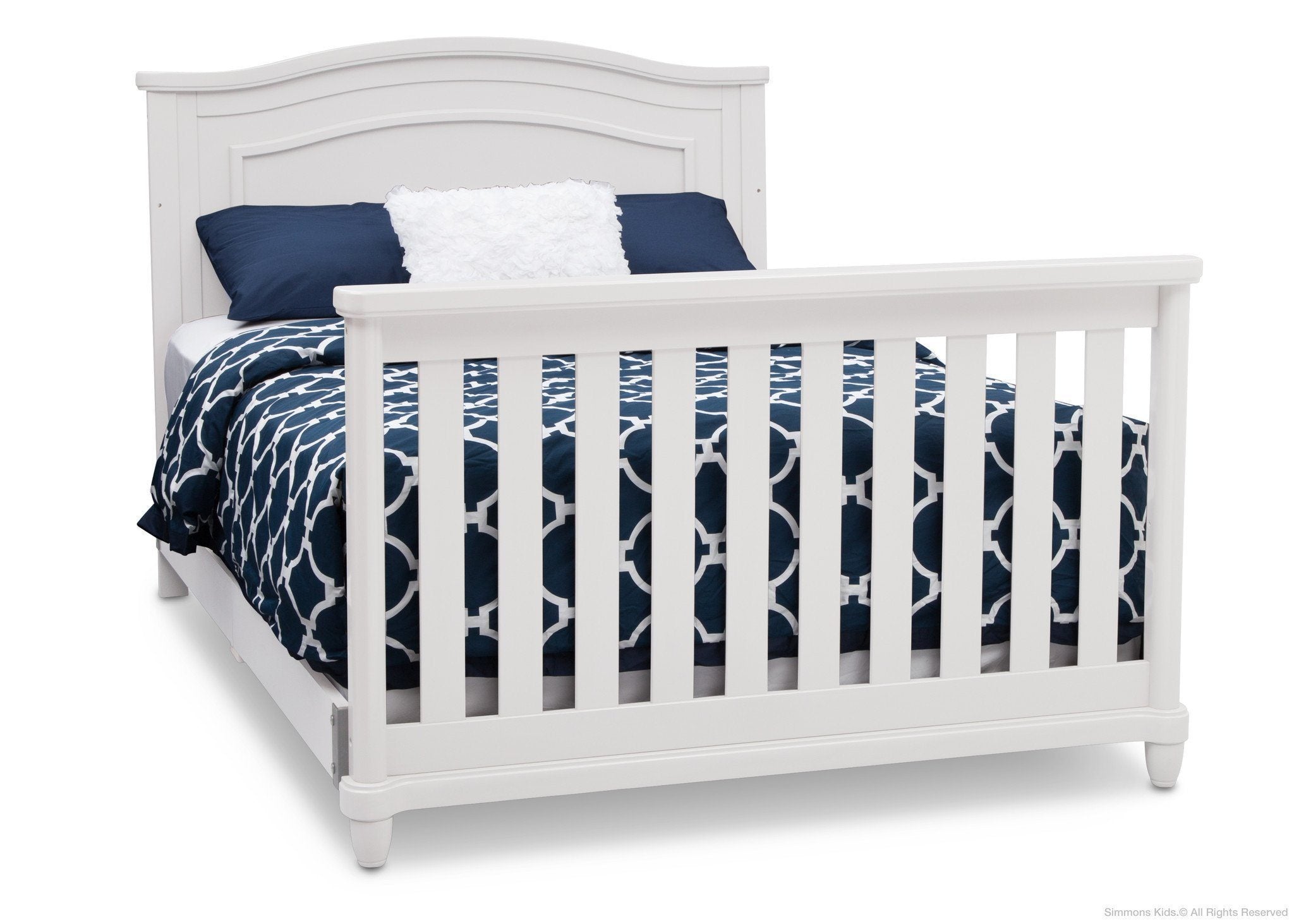 Belmont 4-in-1 Convertible Baby Crib - White Nursery Furniture for Newborn to Toddler Bed | Perfect for Modern Nursery, Bedroom & Daycare Use