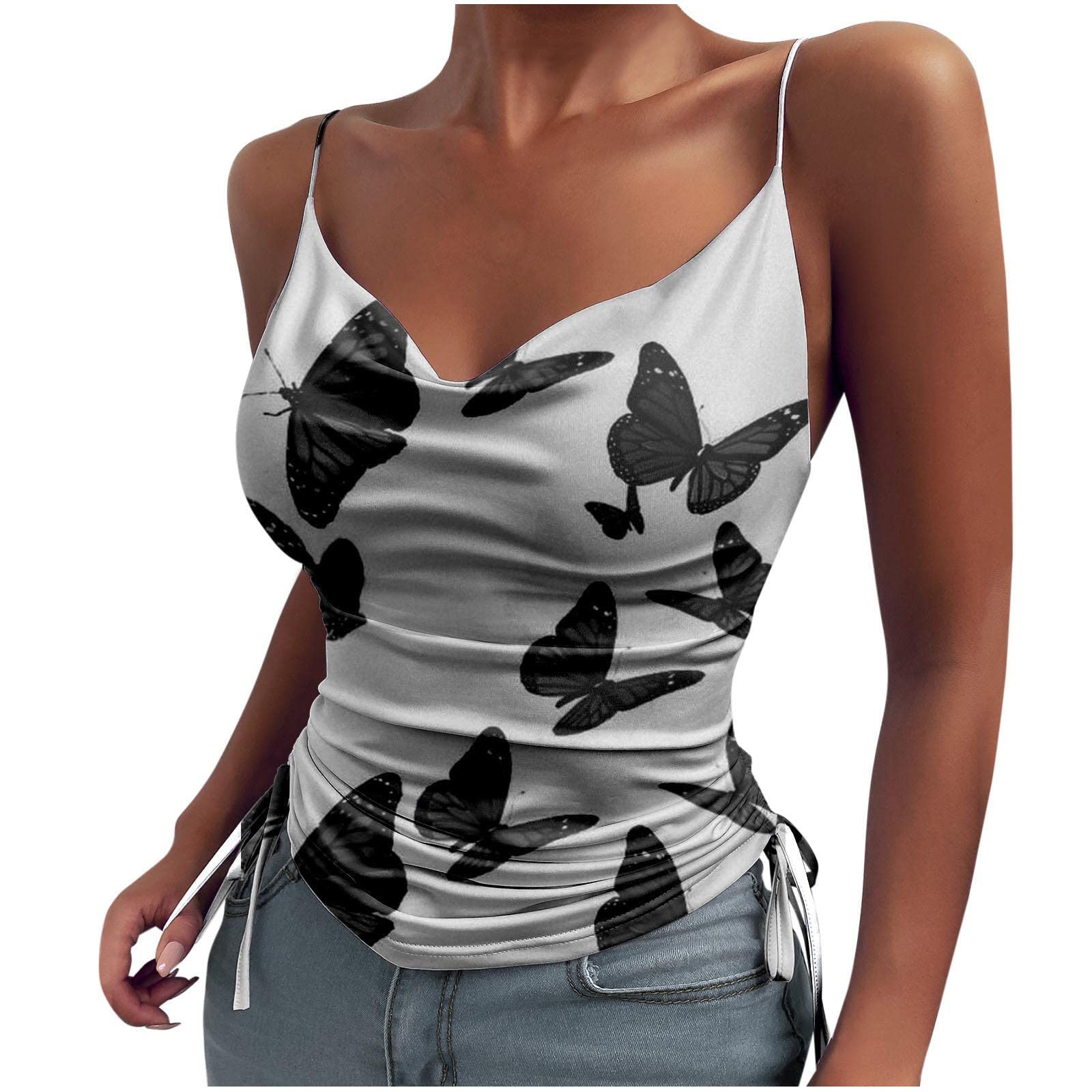 Women's Loose Fit Fashion Printed Tank Tops - Sleeveless Blouses, Camisoles & Tees for Casual Wear, Summer Outfits & Layering