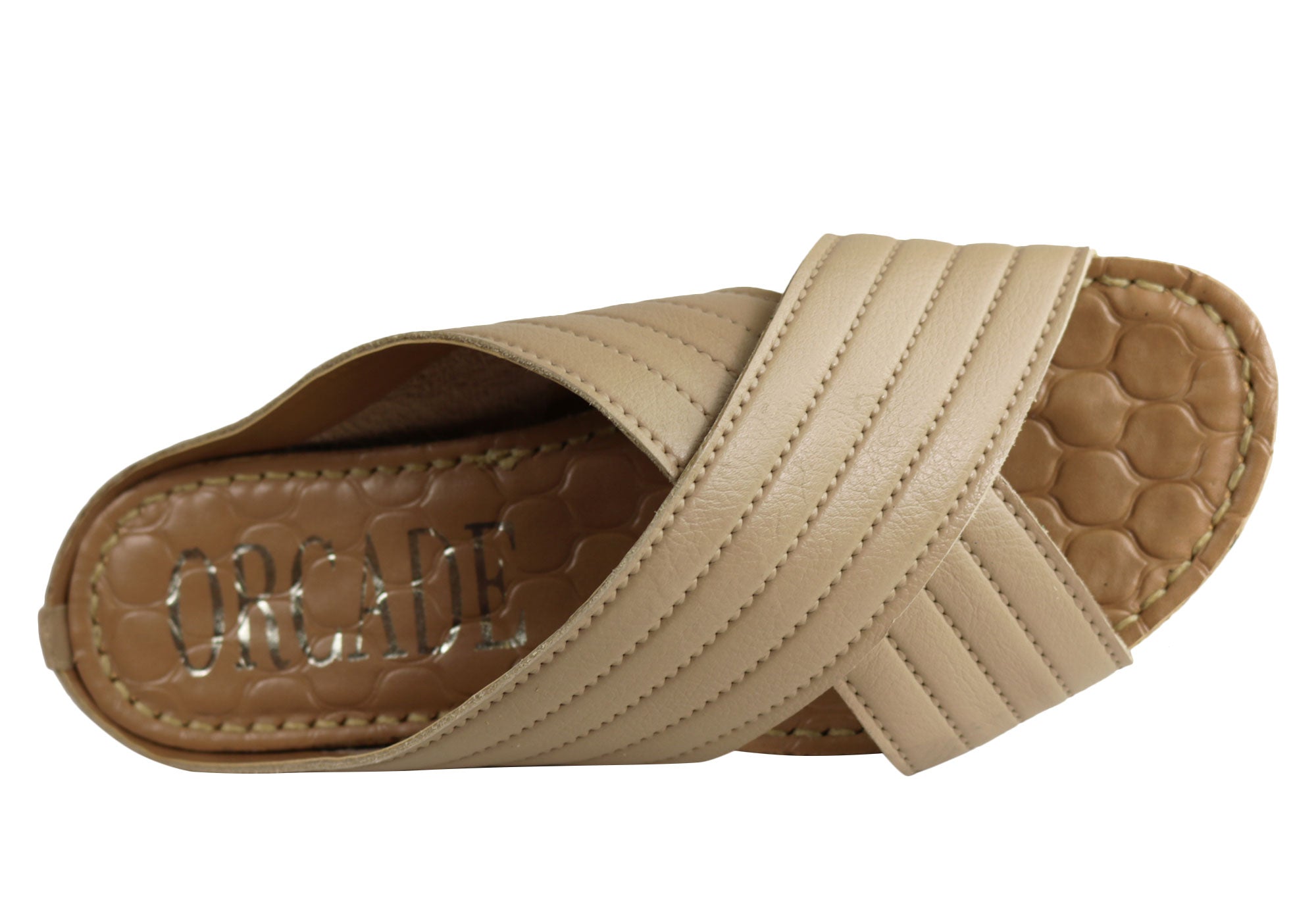 Orcade Dorena Women's Comfort Leather Slides Sandals - Made in Brazil - Casual Summer Shoes for Beach, Pool & Home Wear