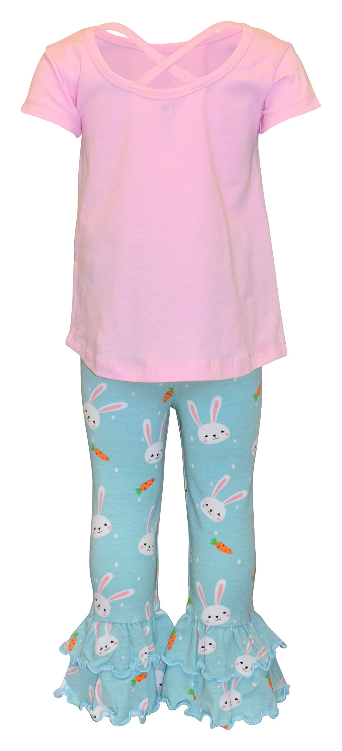 Girls 2-Piece Ruffle Leggings & Shirt Set - Toddler Outfit for Playtime