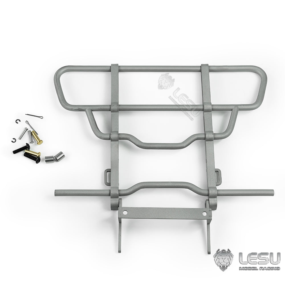 Upgraded Metal Front Grille Guard Bumper for 1/14 Tamiya RC Tractors & 6x6 Dump Trucks - Heavy Duty Replacement Part for Off-Road Model Car Racing & Crawling Scenes