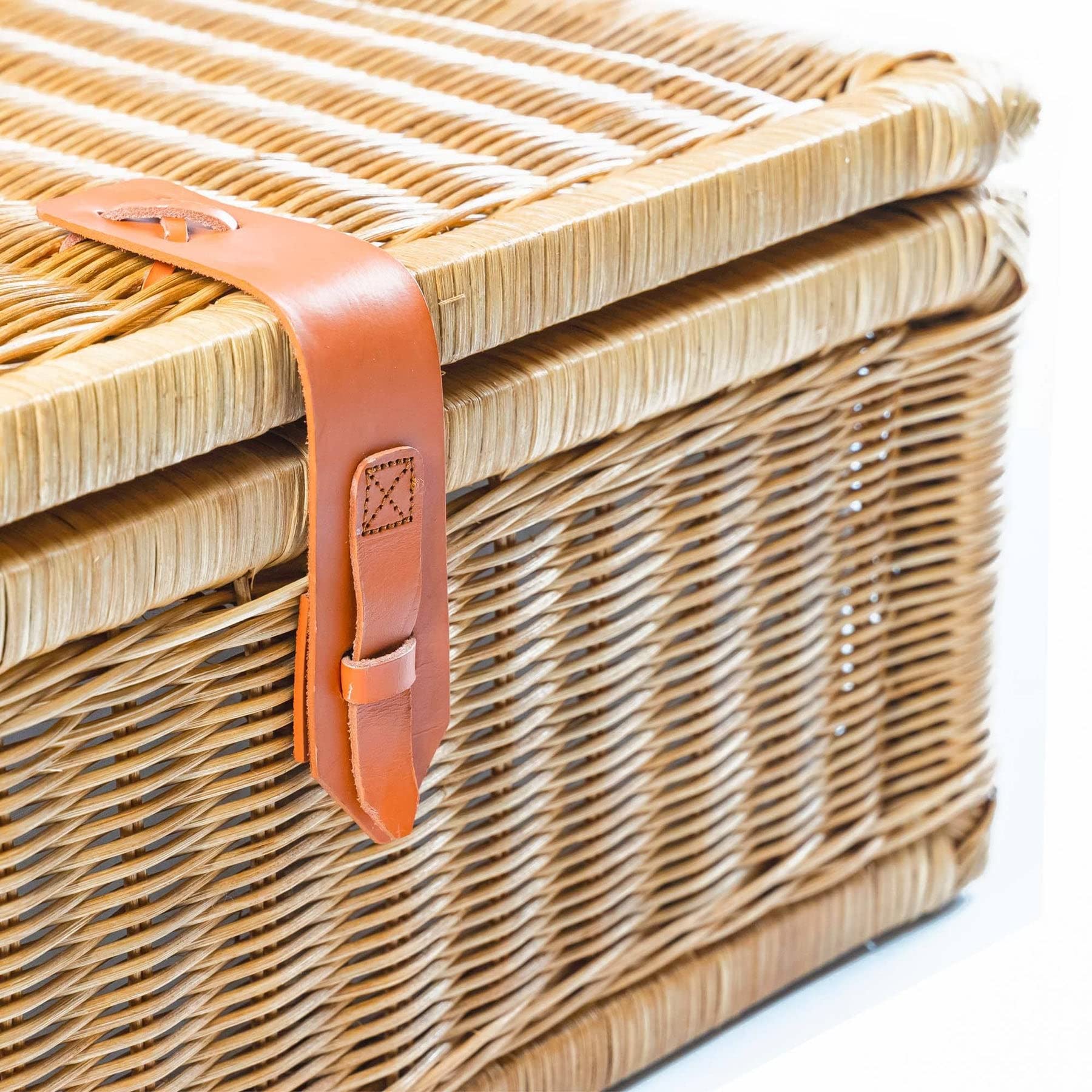 Large Woven Storage Basket with Lid - 20