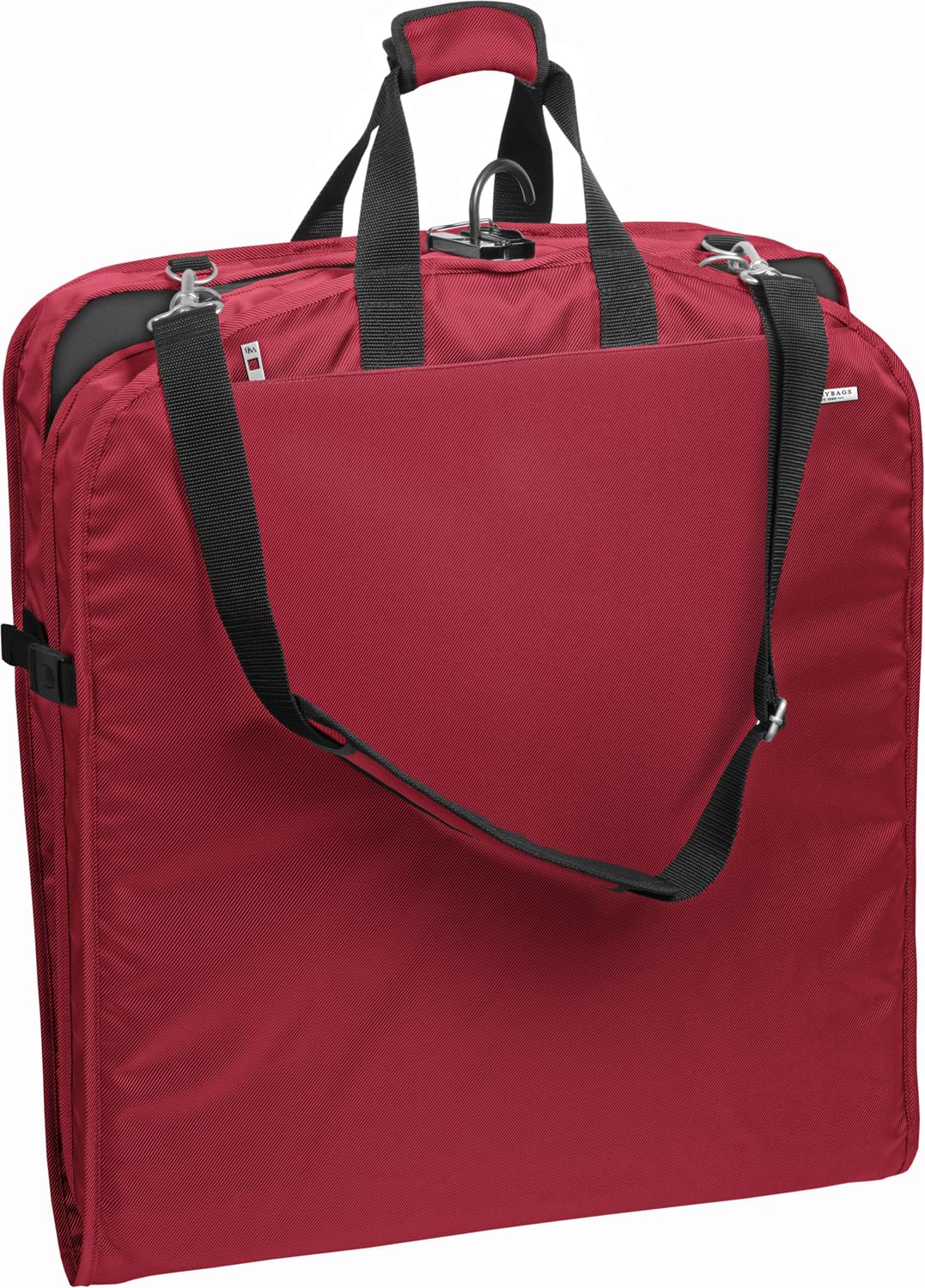 Premium Carry-On Travel Garment Bag with Shoulder Strap & Multiple Pockets - 52 Inch Wrinkle-Free Suitcase for Business Trips & Formal Events (Red) - Ideal for Air Travel, Weddings, and Office Commutes