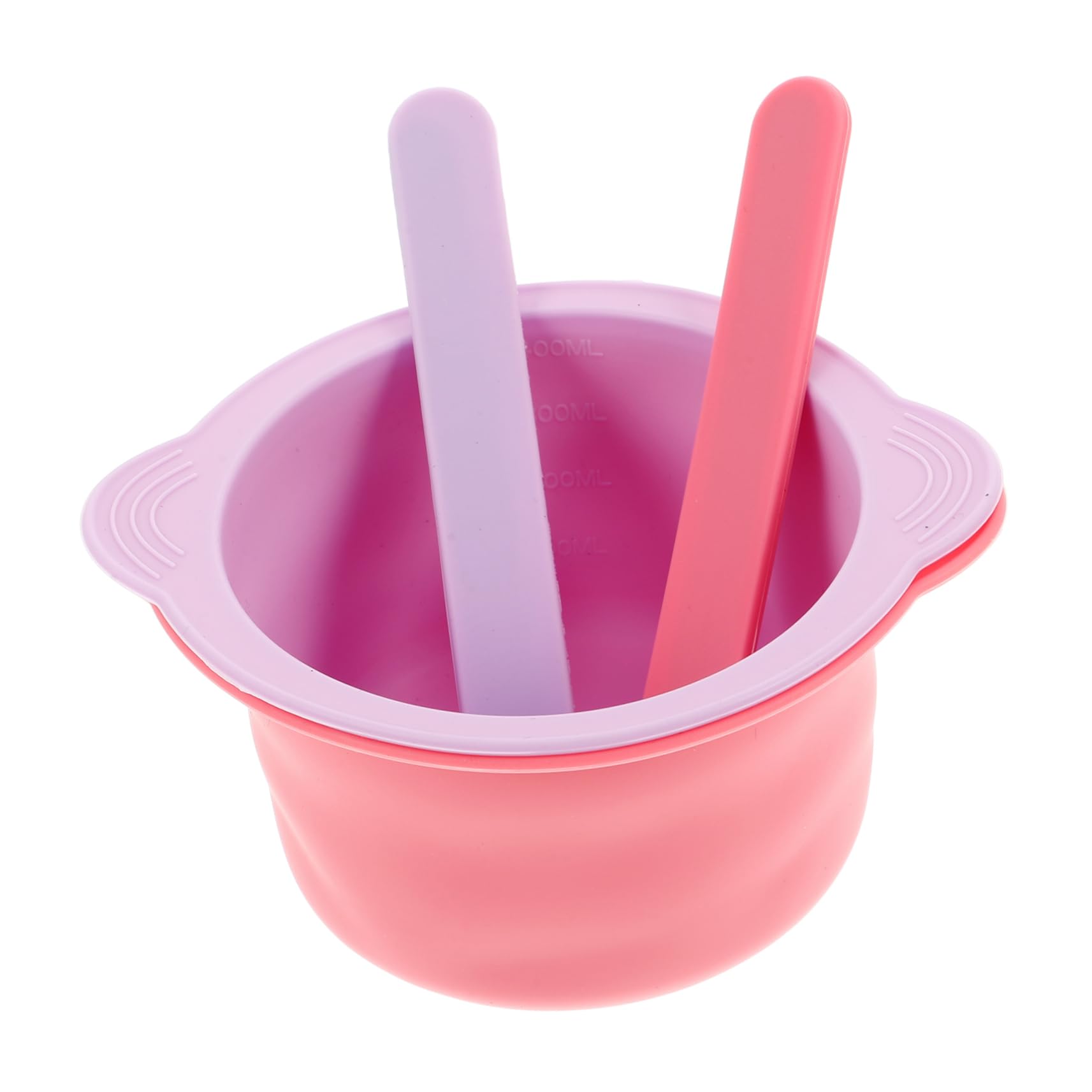 Didiseaon 4-Pack Silicone Wax Bowl Liners - Non-Stick, Reusable & Foldable Wax Warmer Replacement with Wax Spatula Sticks - Perfect for Hair Removal, Eyebrow Shaping & DIY Waxing at Home - Pink