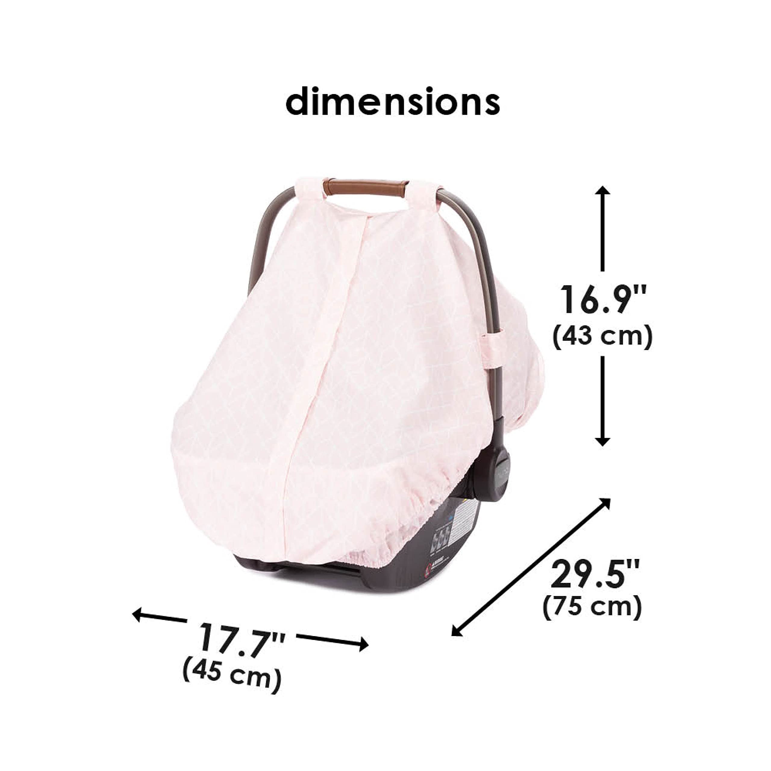 Diono Universal Infant Car Seat Cover - Adjustable, Breathable Baby Canopy with Insect Net & Weather Protection - Pink | Perfect for Strollers, Travel, and Outdoor Adventures